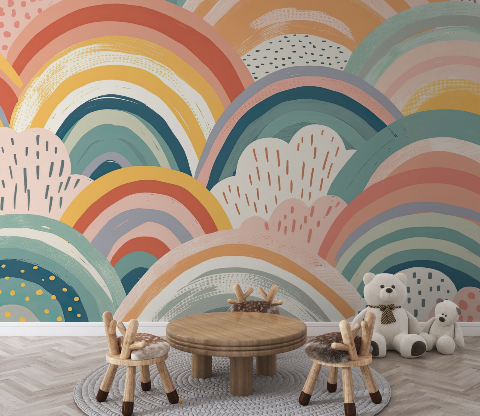 Fotobehang regenbogen in alle kleuren