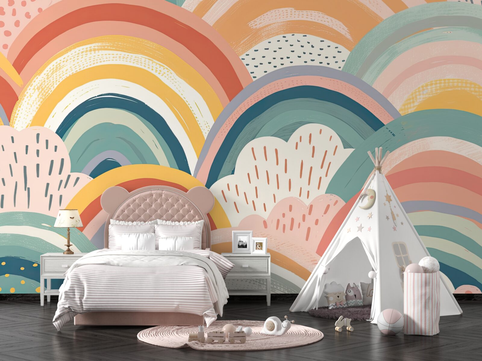 Fotobehang regenbogen in alle kleuren