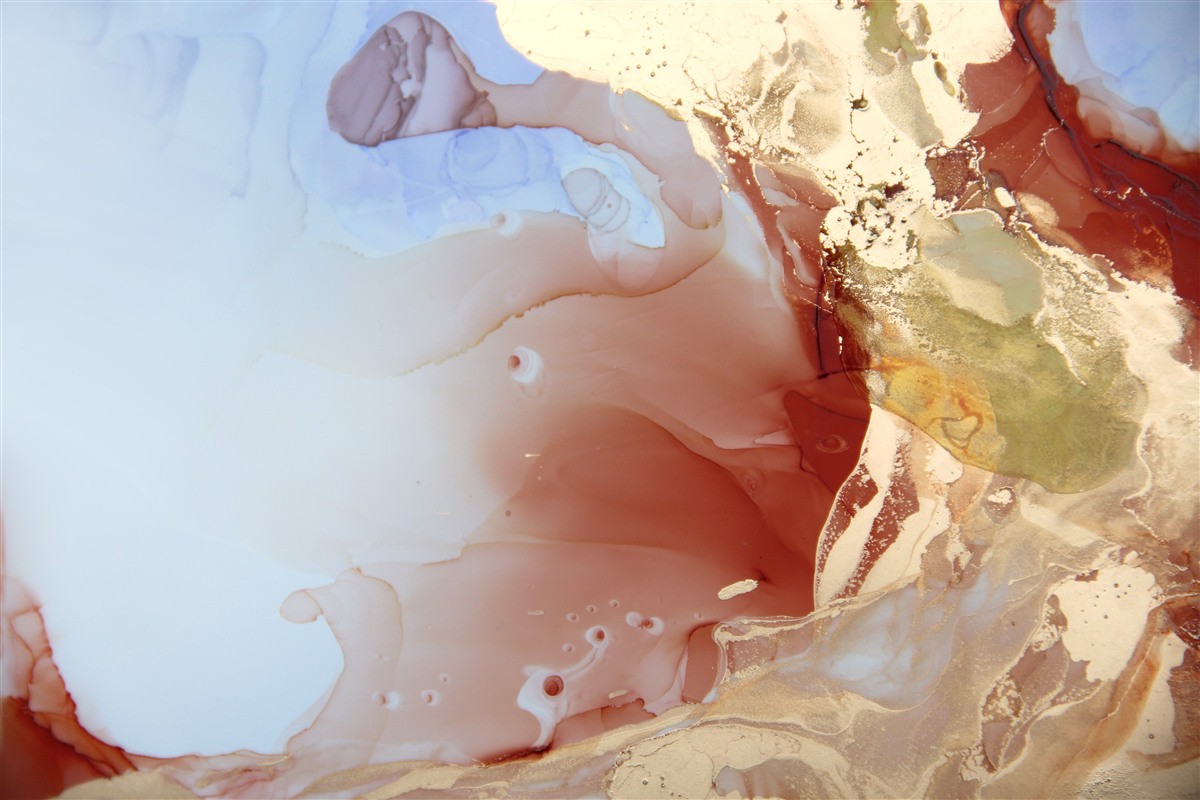 Fotobehang veelkleurige verfdruppels