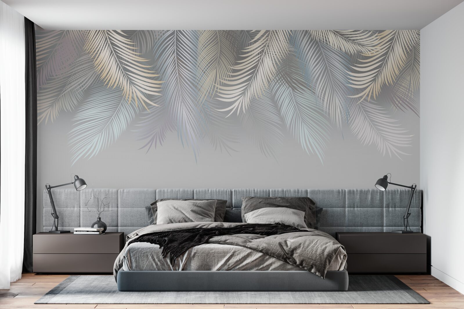 Fotobehang zachte varenbladeren