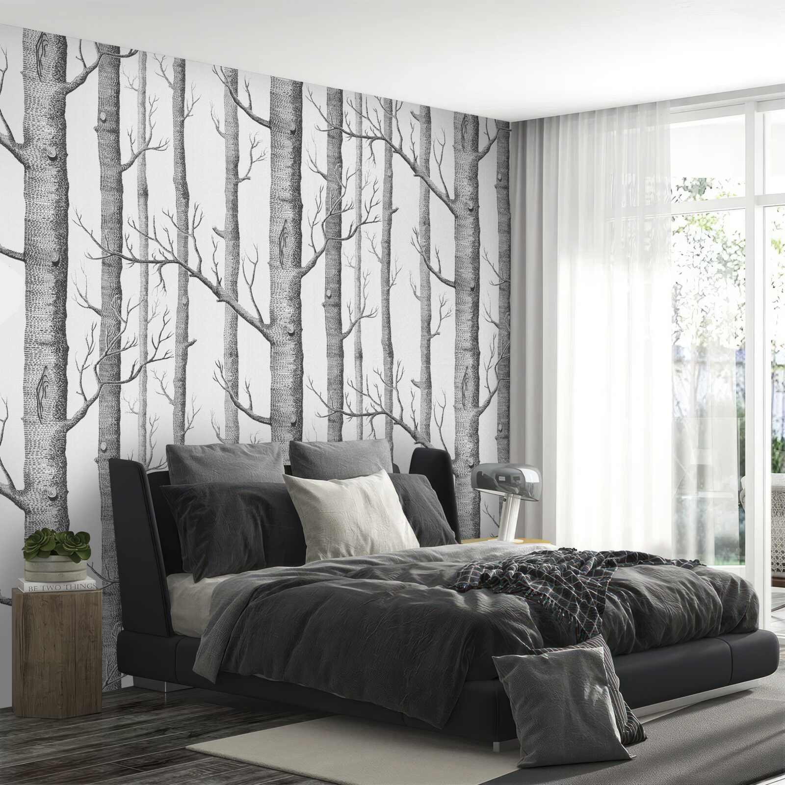 Fotobehang bomen zonder bladeren