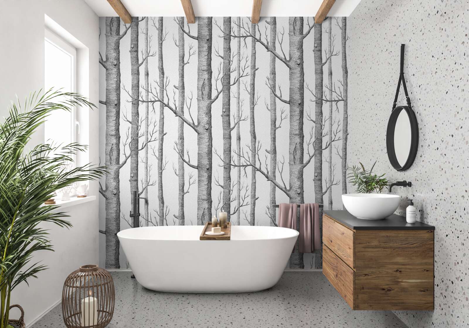 Fotobehang bomen zonder bladeren