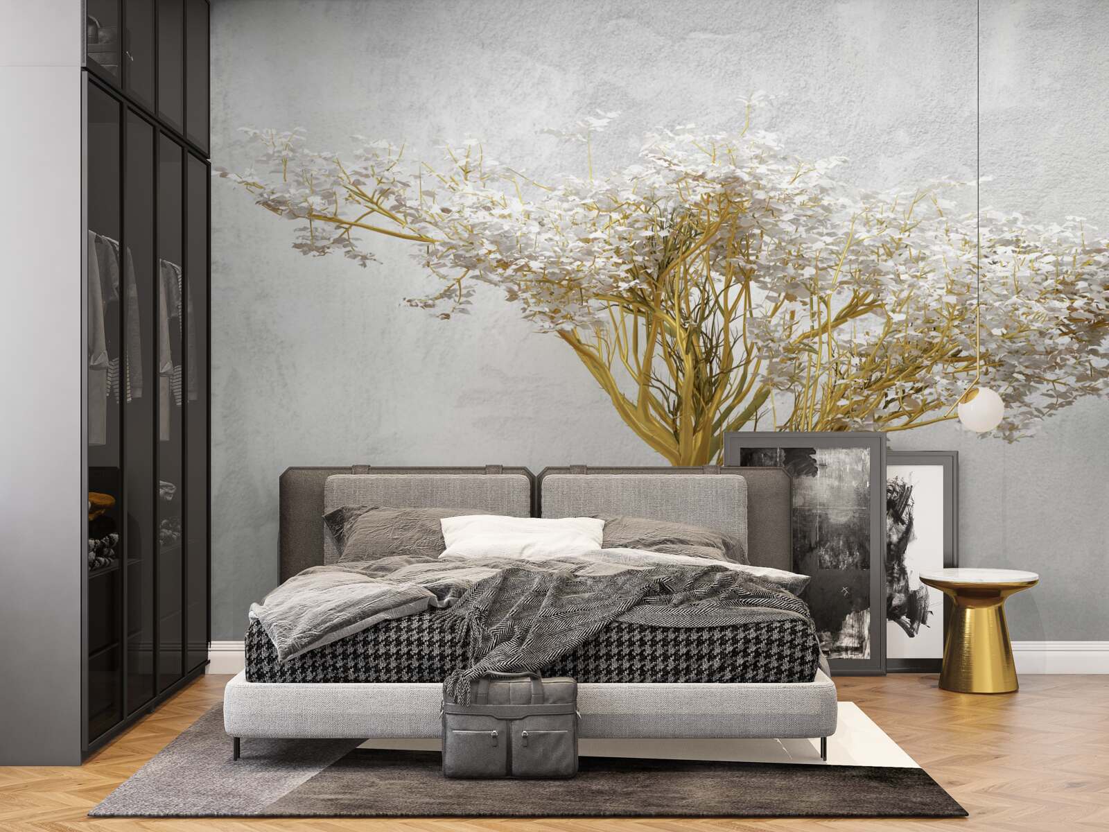 Fotobehang betoverende boom in volle bloei