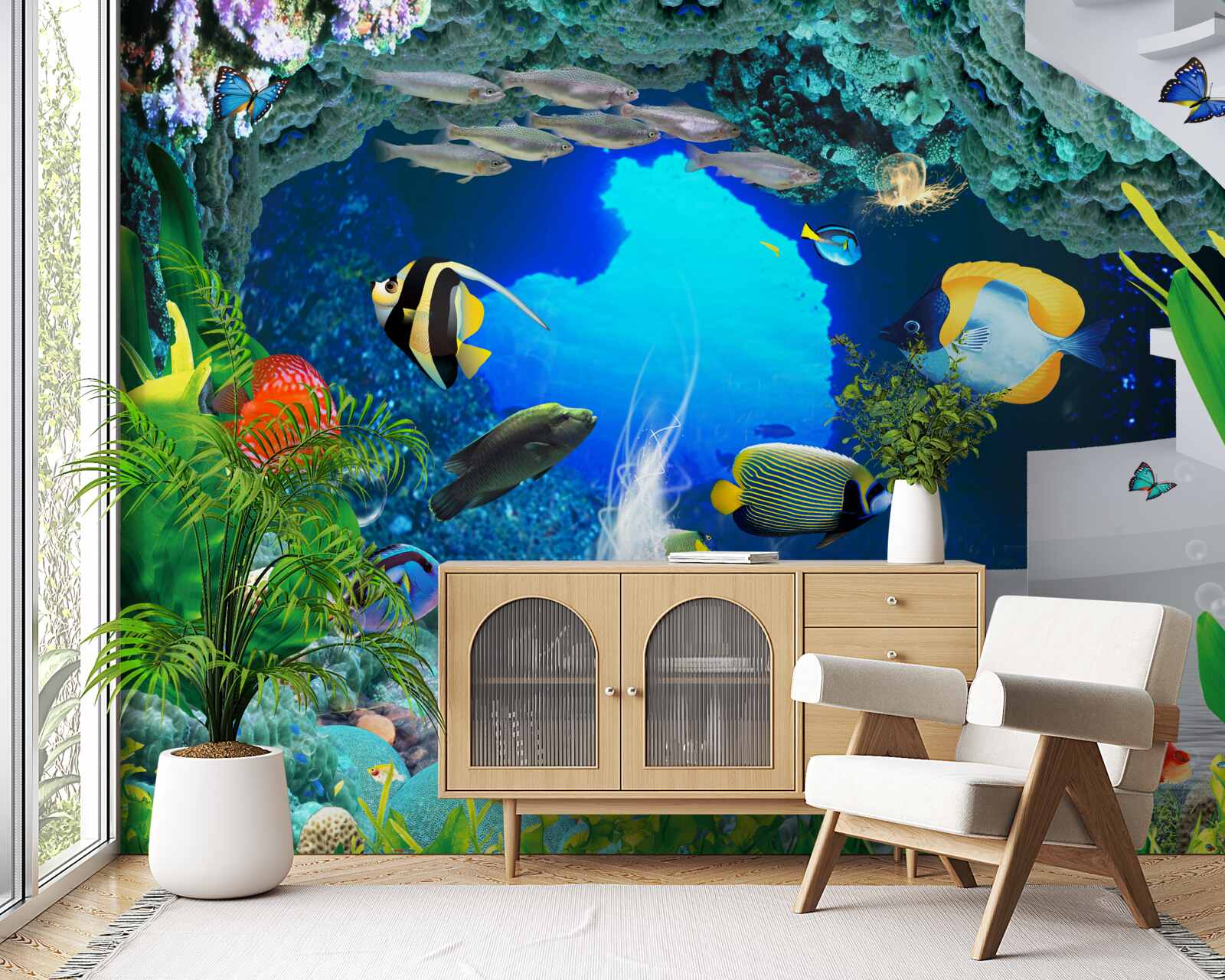 Fotobehang bewoners van de onderwaterwereld