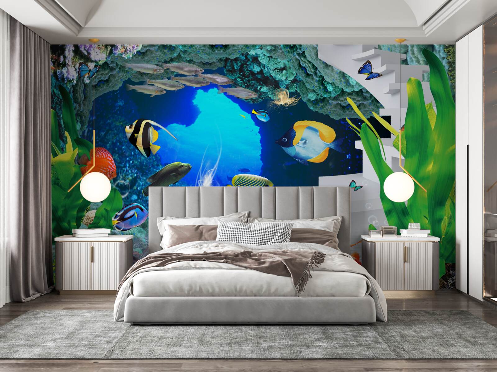 Fotobehang bewoners van de onderwaterwereld