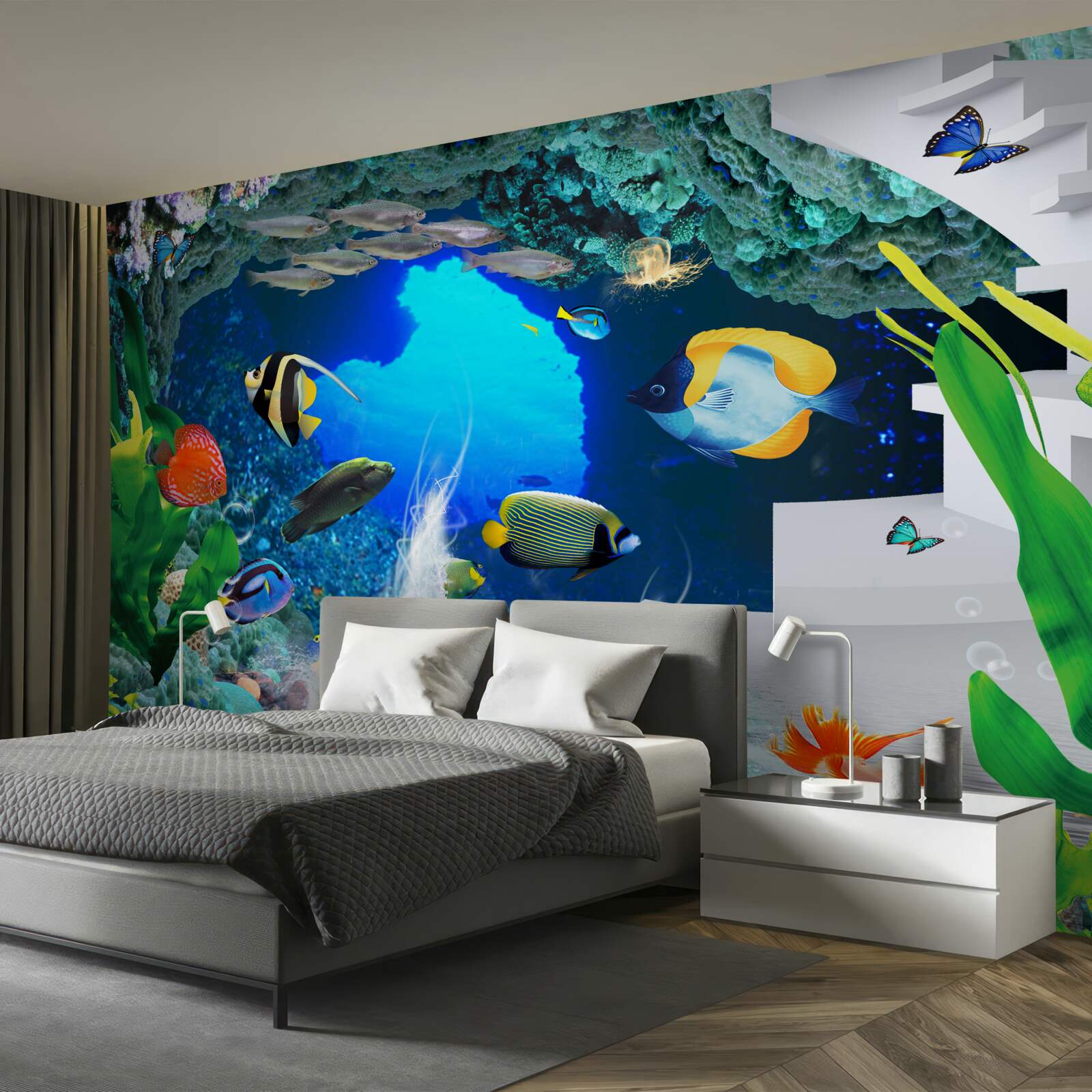 Fotobehang bewoners van de onderwaterwereld