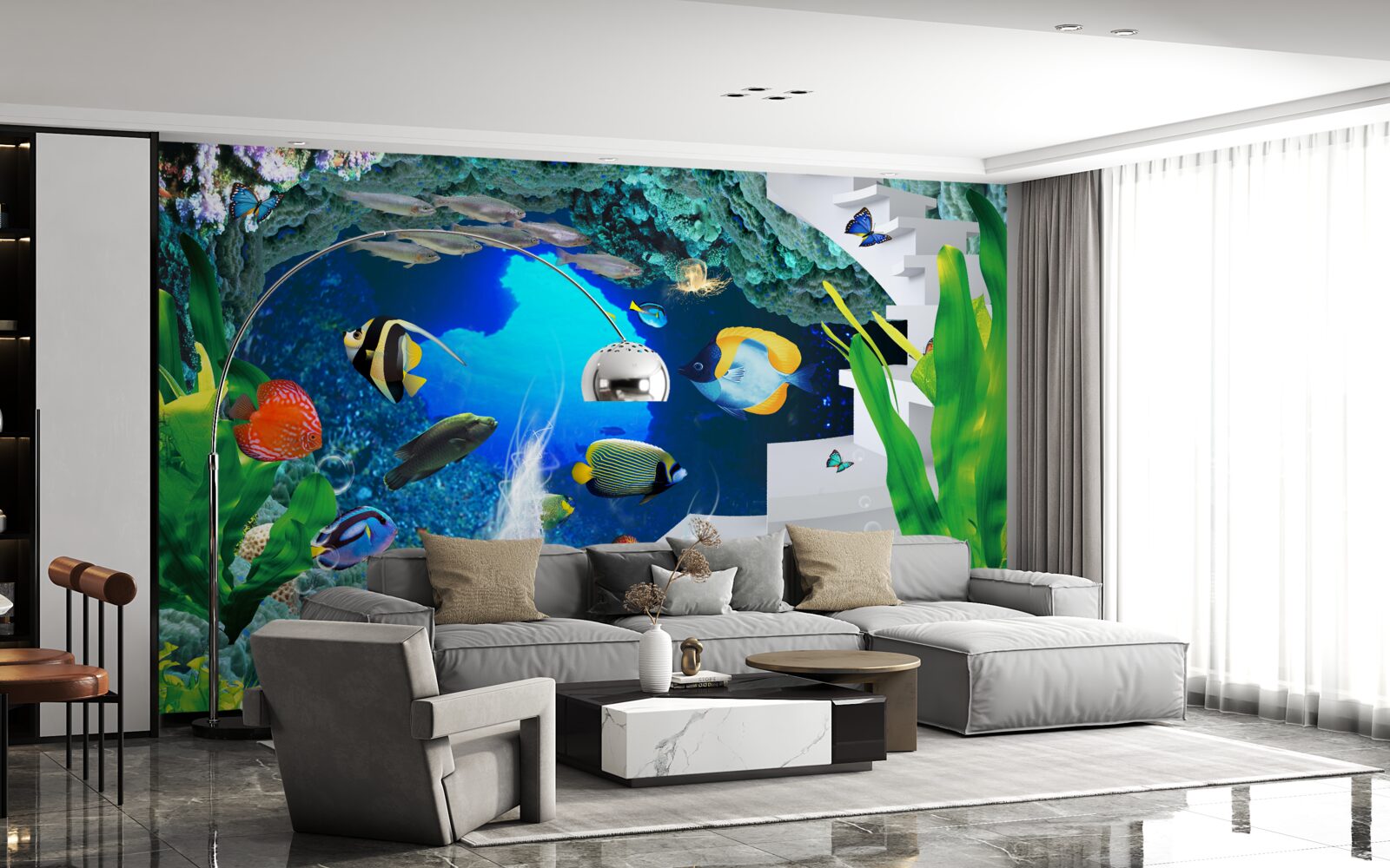 Fotobehang bewoners van de onderwaterwereld