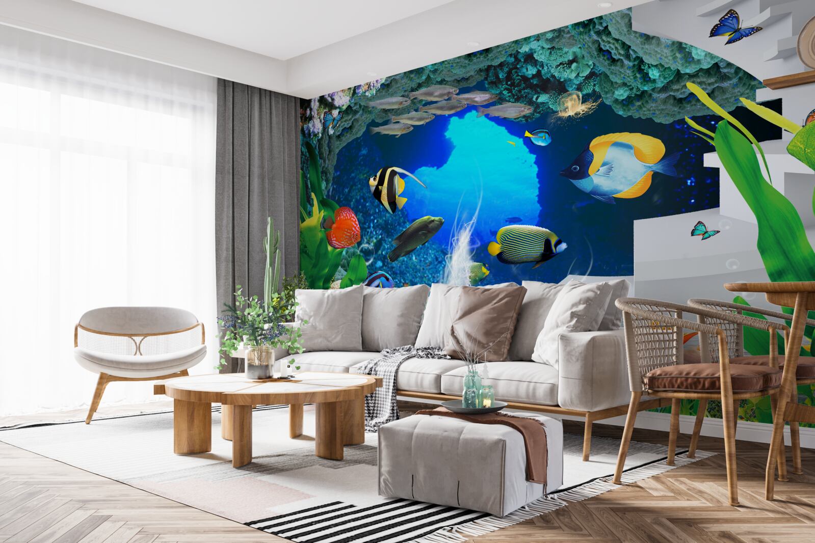 Fotobehang bewoners van de onderwaterwereld