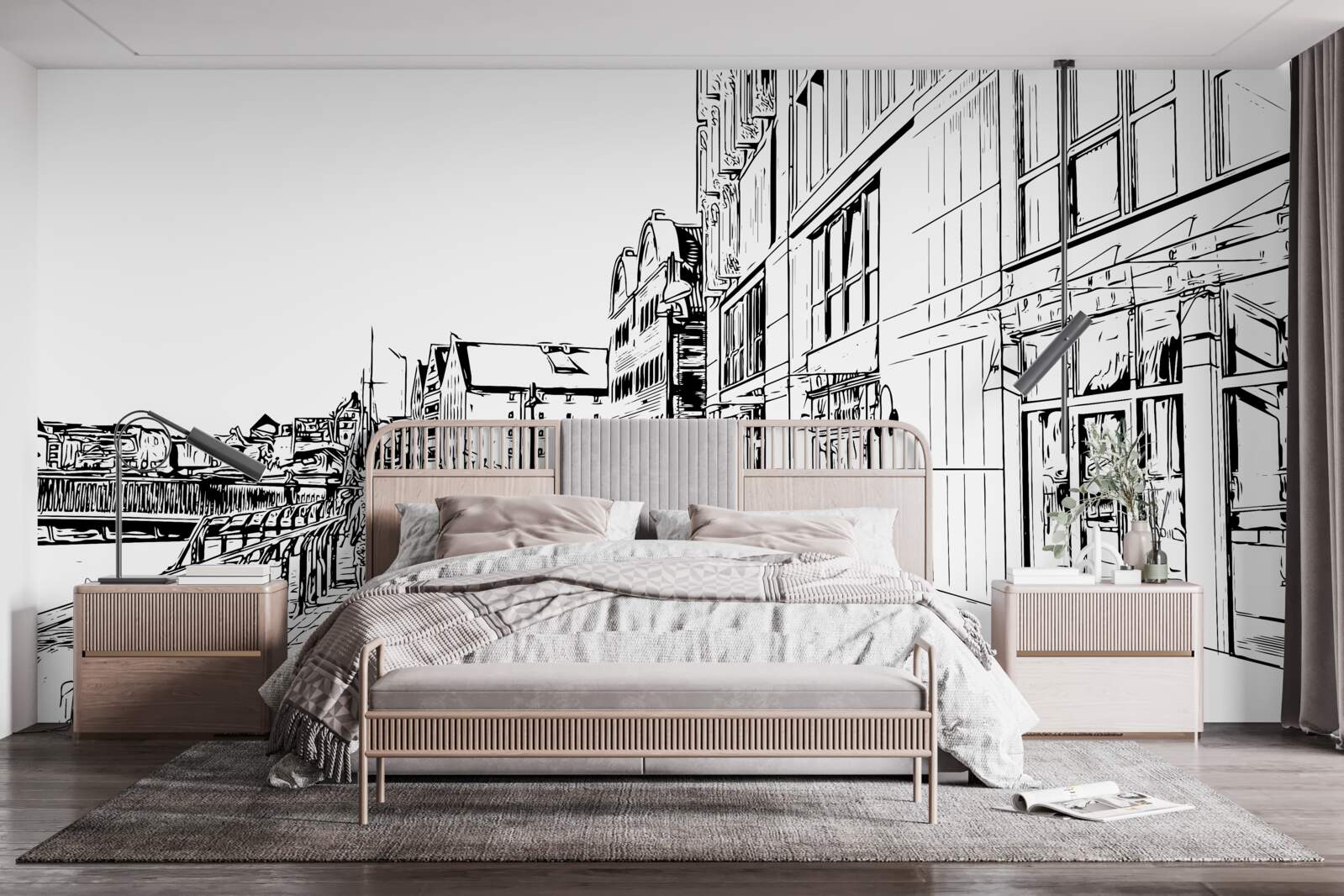 Fotobehang Schilderachtige dijk zichtbaar op de foto