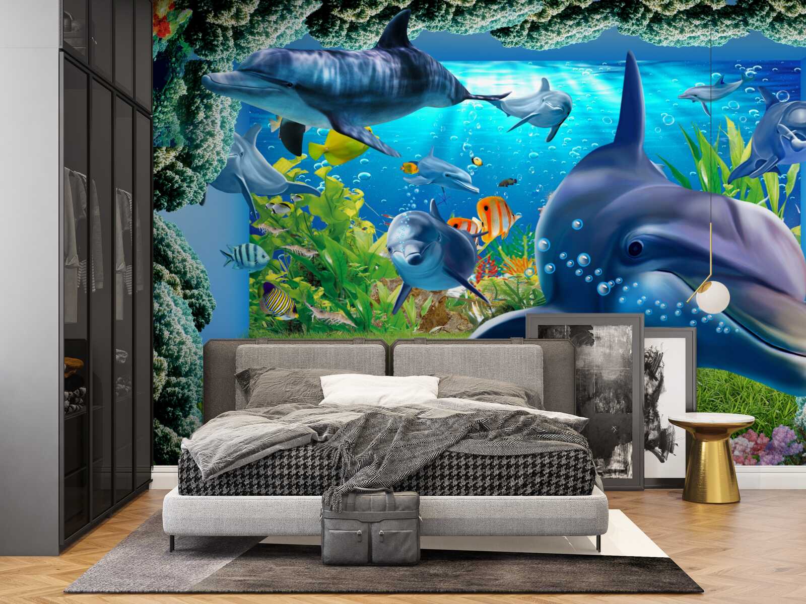 Fotobehang dolfijnen in het aquatisch milieu