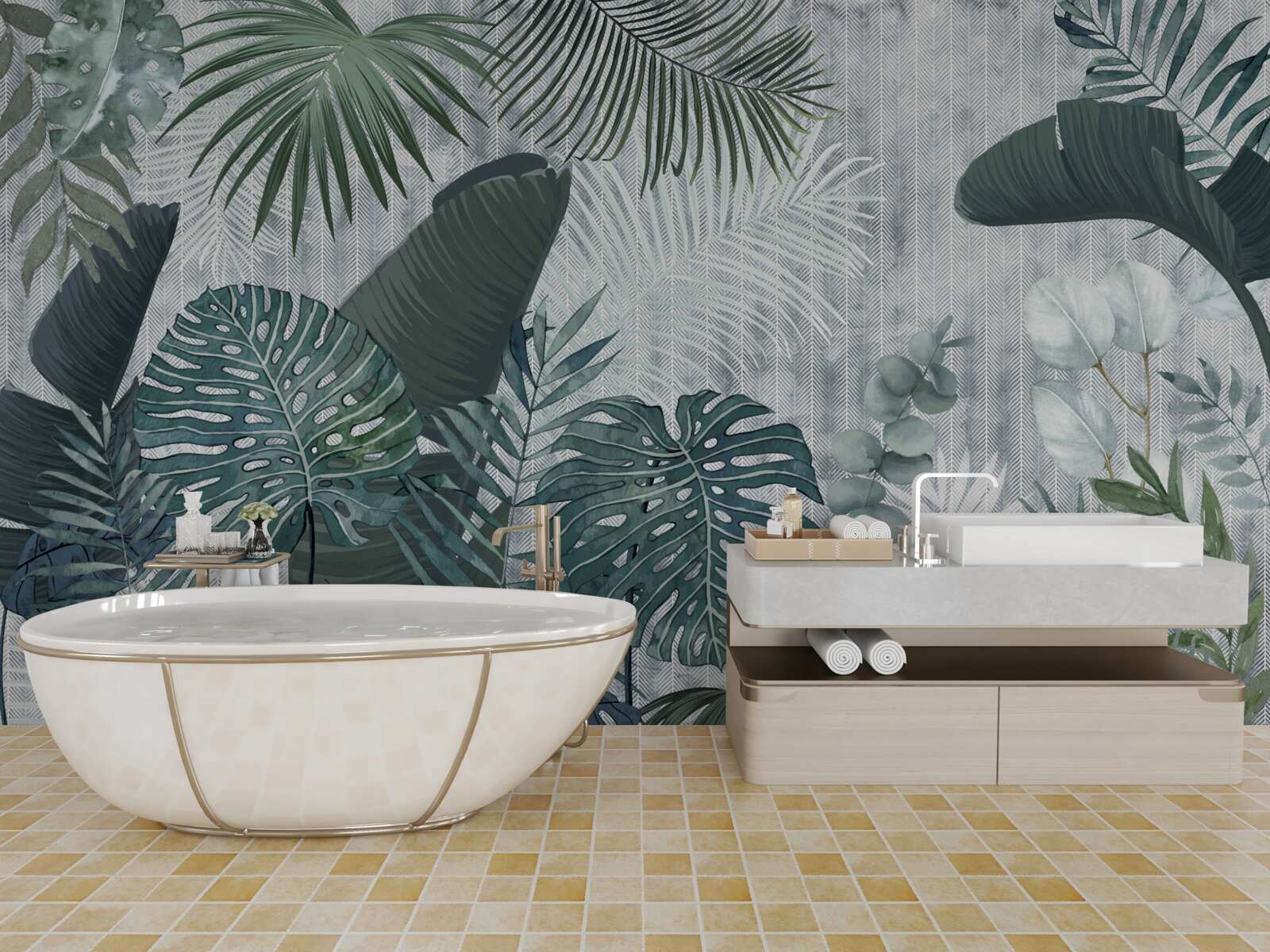 Fotobehang vruchtbaarheid van planten in de jungle