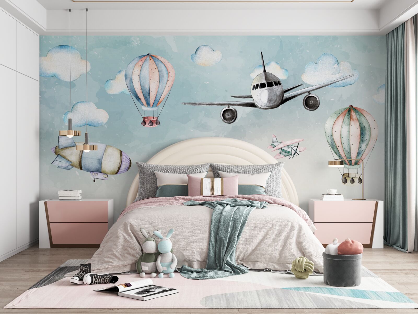 Fotobehang verschillende soorten luchtvervoer