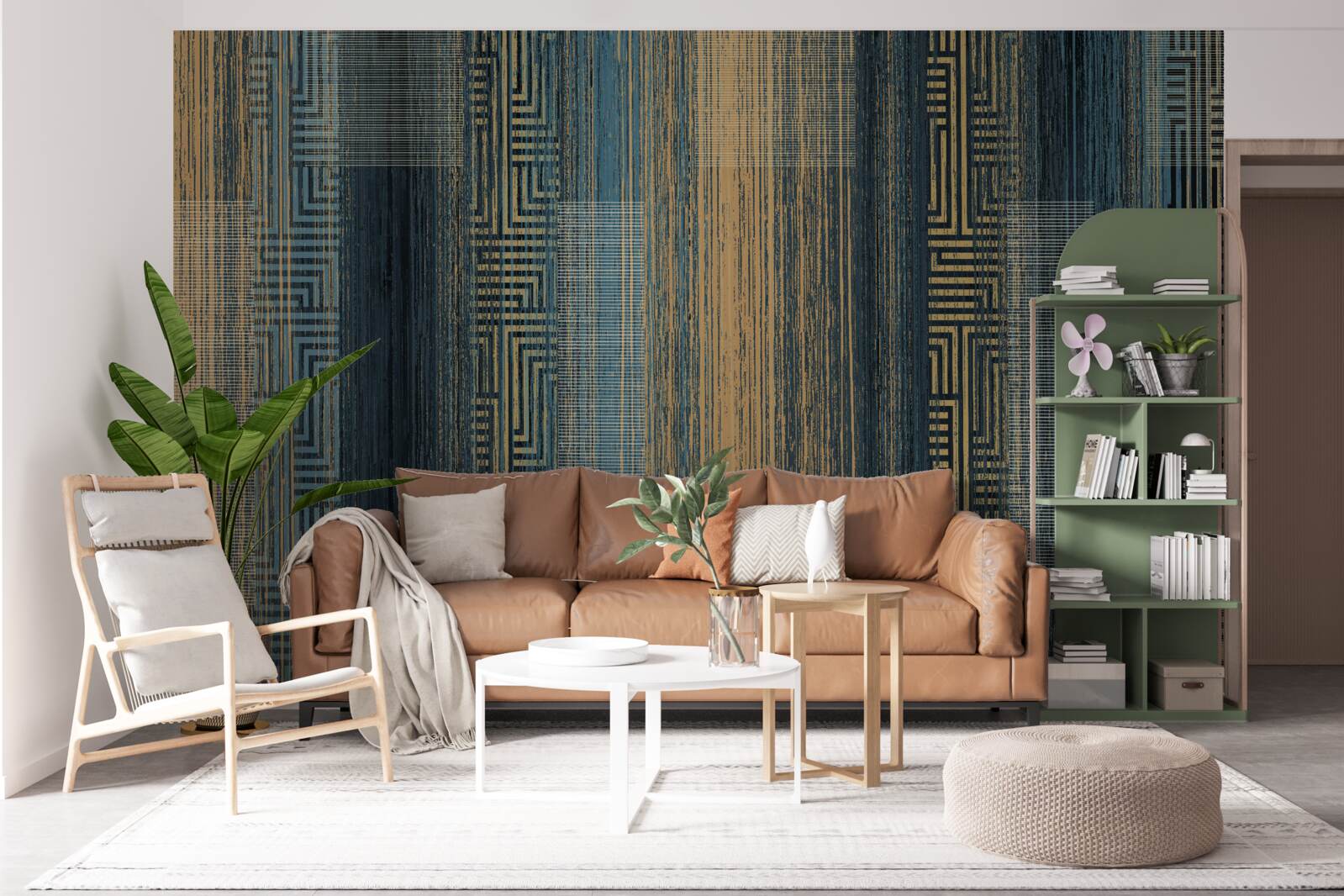 Fotobehang verticale donkere lijnen die hun transparantie hebben verloren