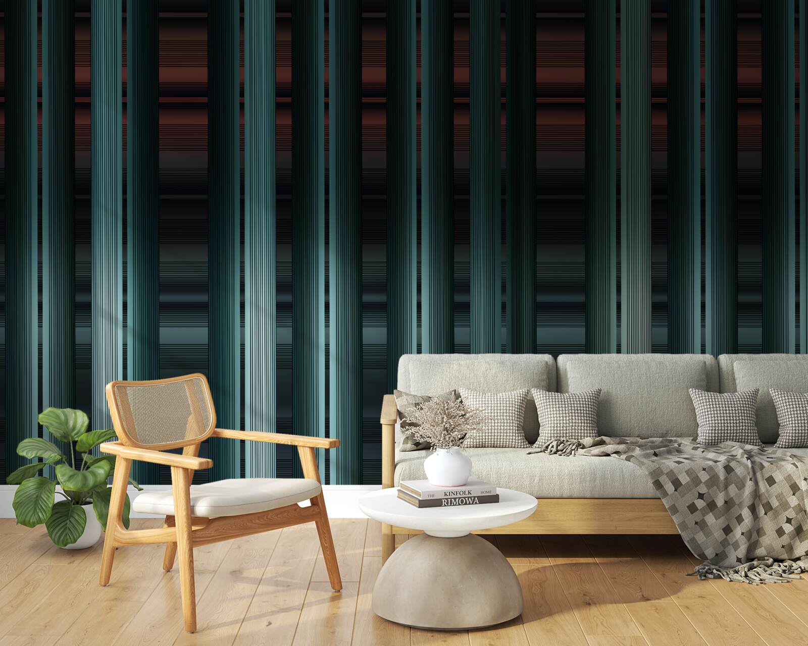 Fotobehang verticale strepen van oneindig vectortype