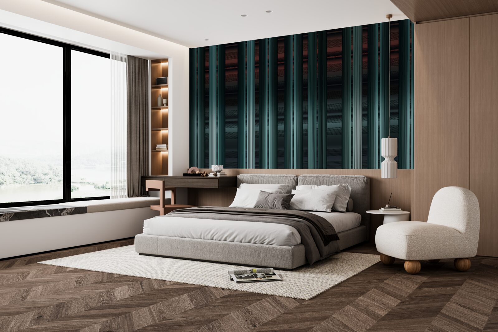 Fotobehang verticale strepen van oneindig vectortype