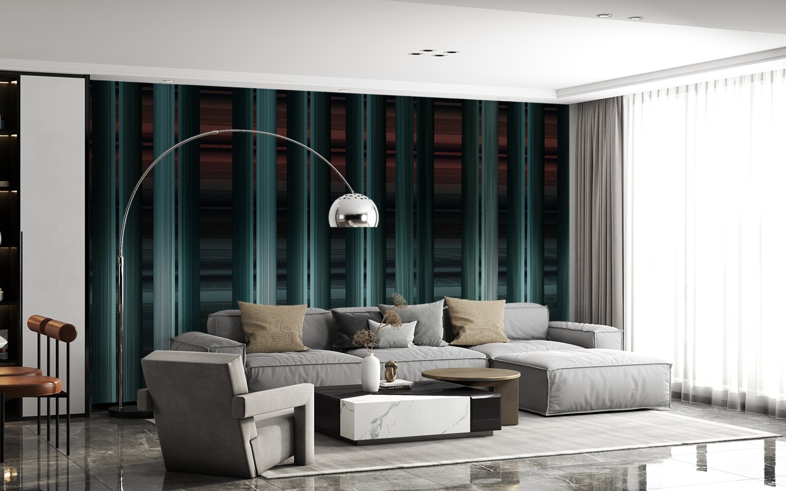 Fotobehang verticale strepen van oneindig vectortype