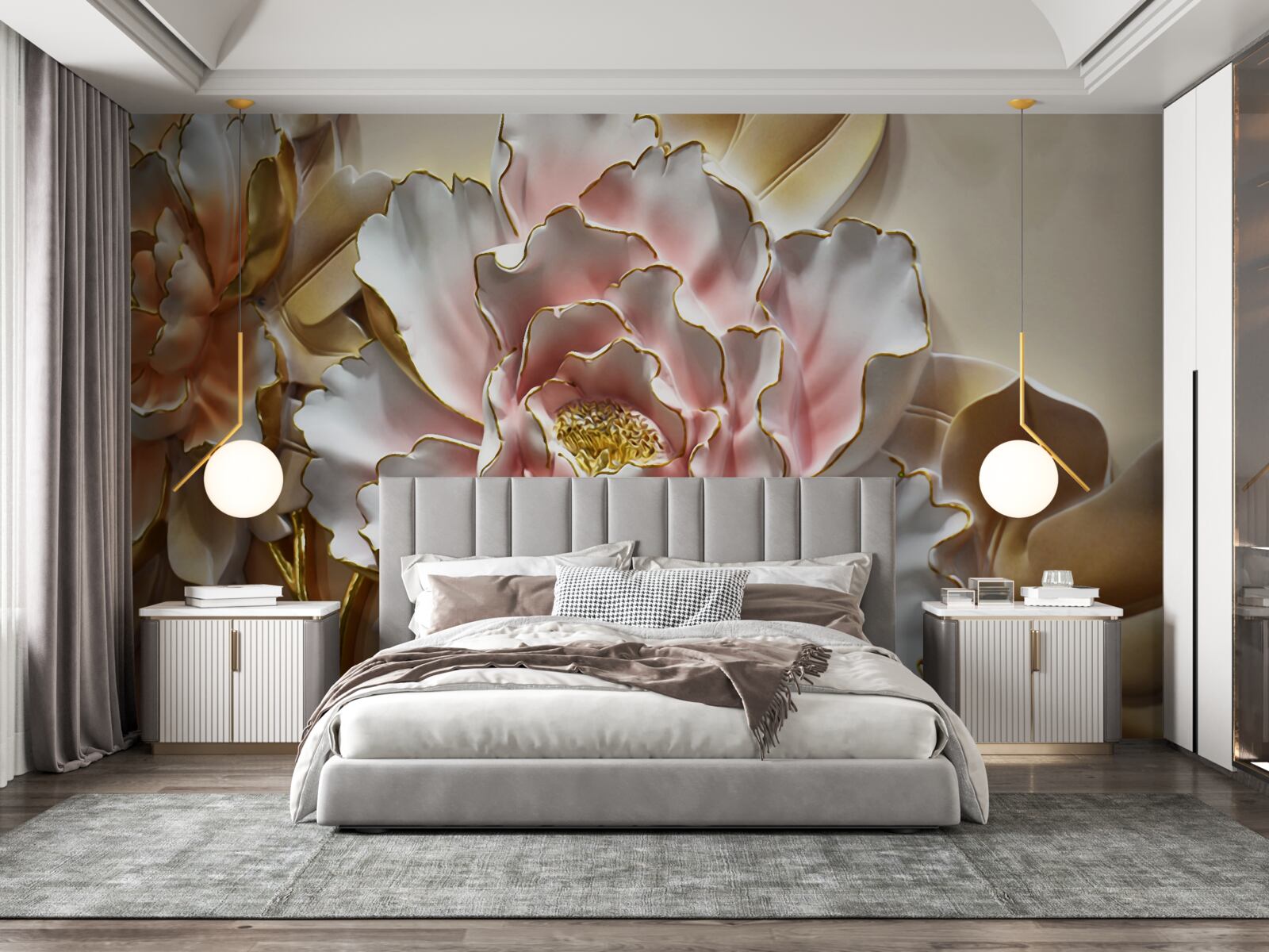 Fotobehang de lotusknop is geopend in al zijn glorie