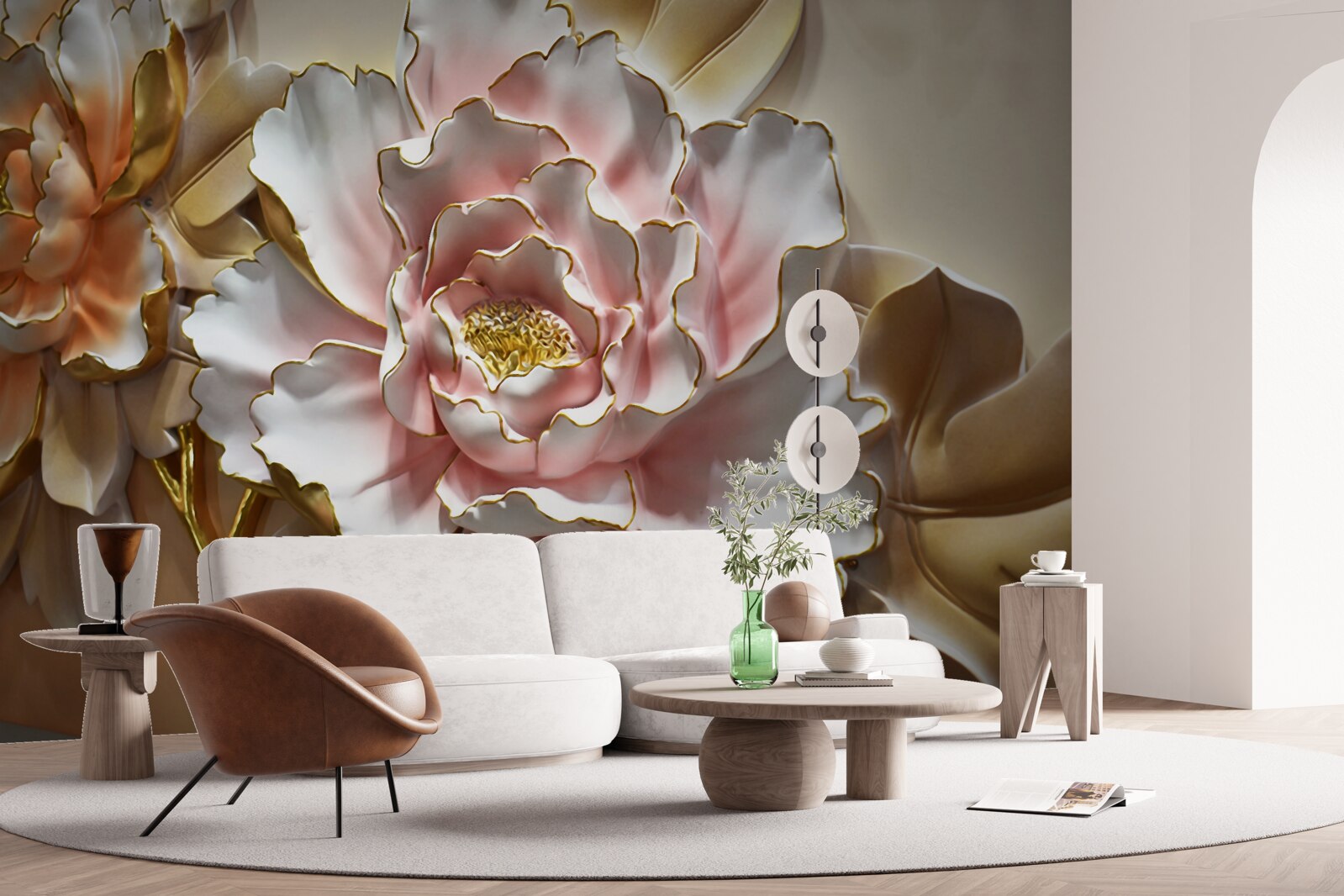 Fotobehang de lotusknop is geopend in al zijn glorie