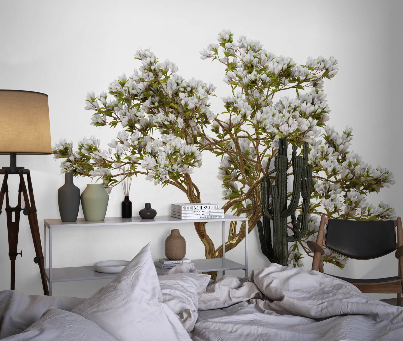 Fotobehang een solitaire bonsai heeft een sierlijke schoonheid