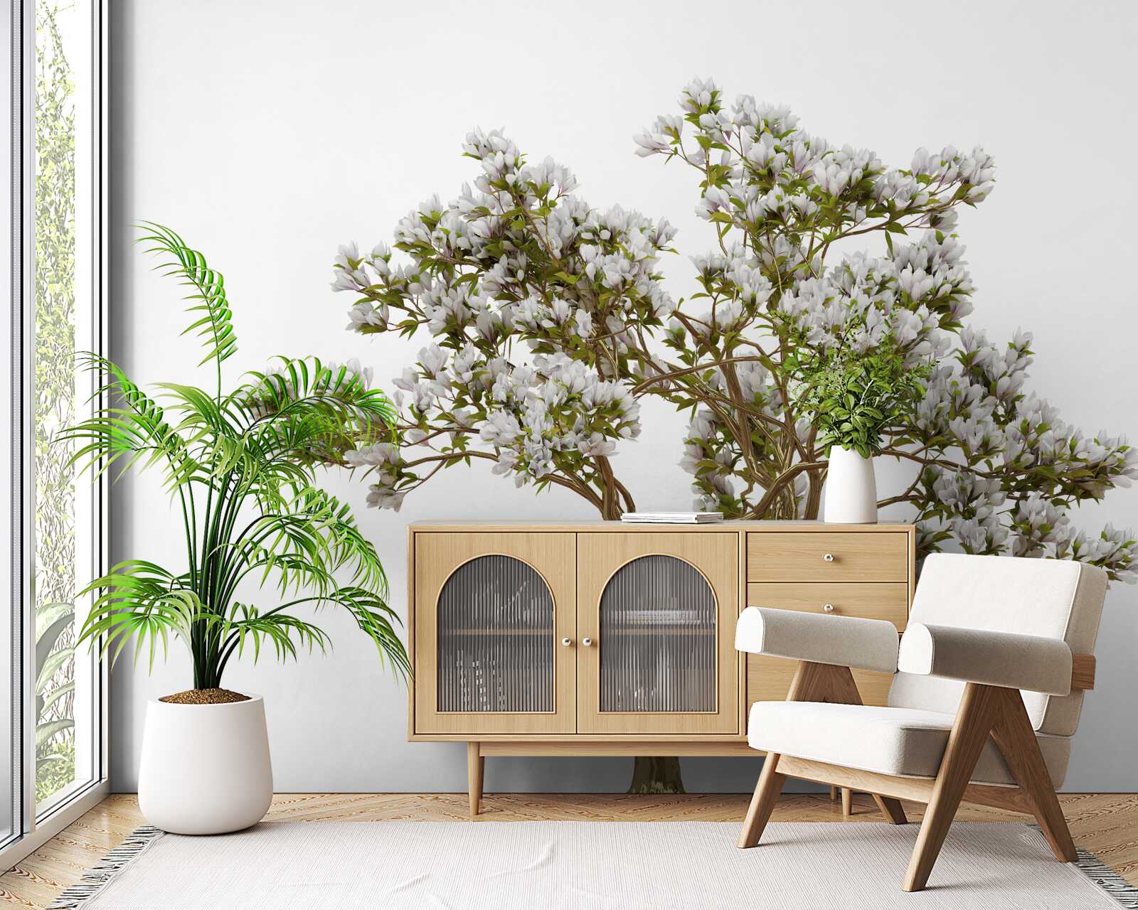 Fotobehang een solitaire bonsai heeft een sierlijke schoonheid