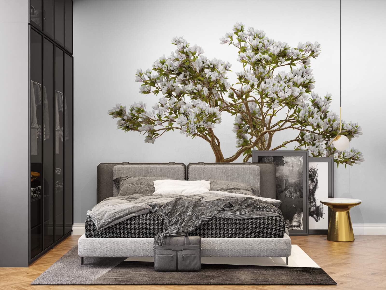 Fotobehang een solitaire bonsai heeft een sierlijke schoonheid