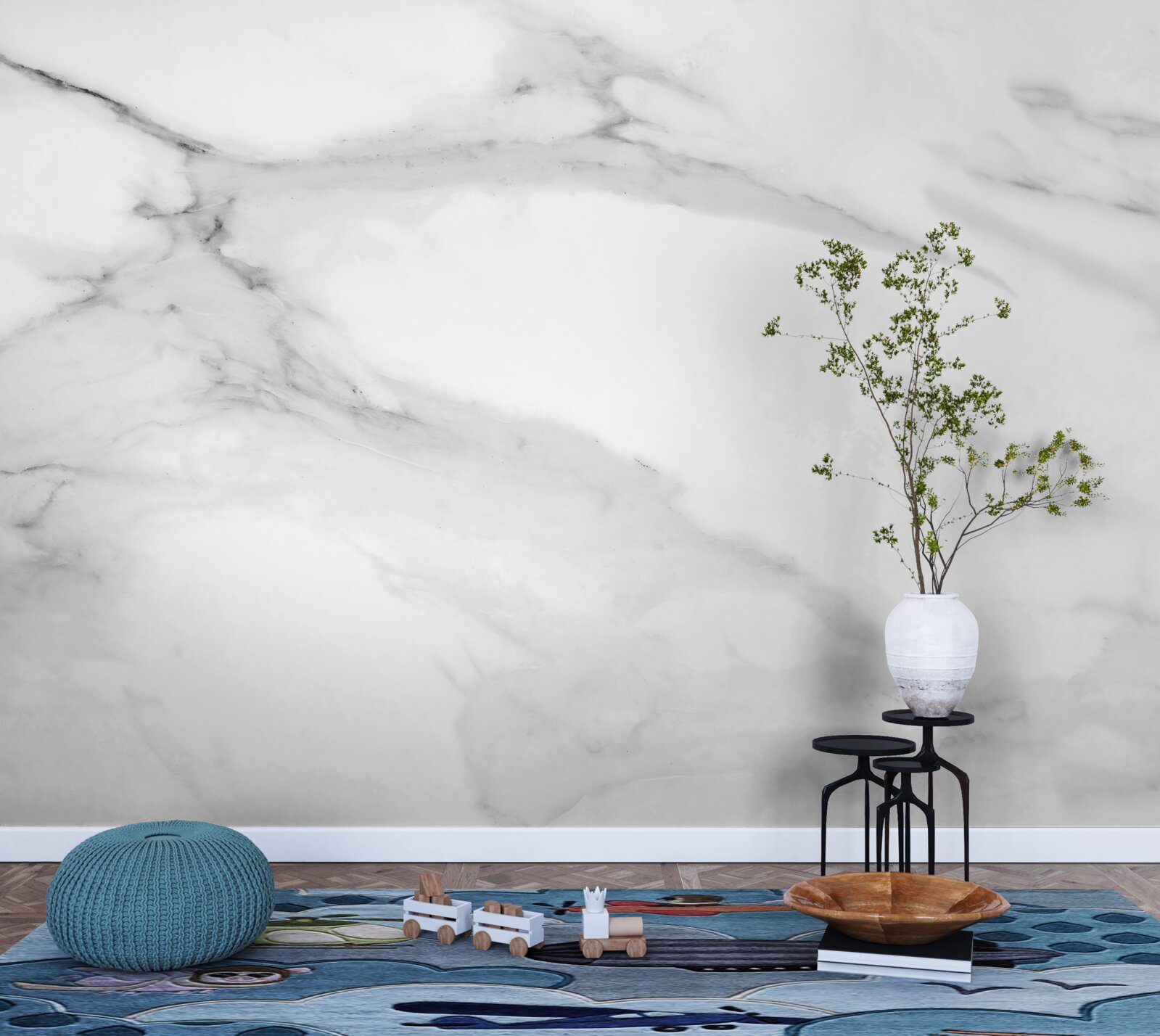 Fotobehang grijs-wit paar