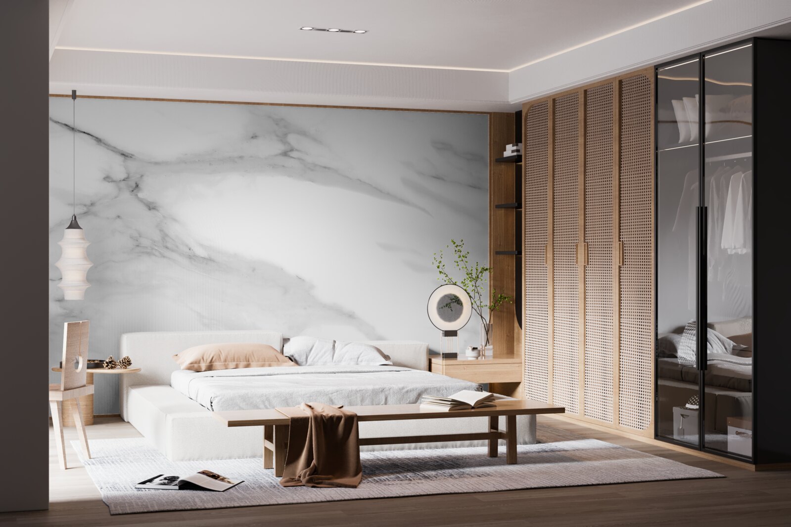 Fotobehang grijs-wit paar