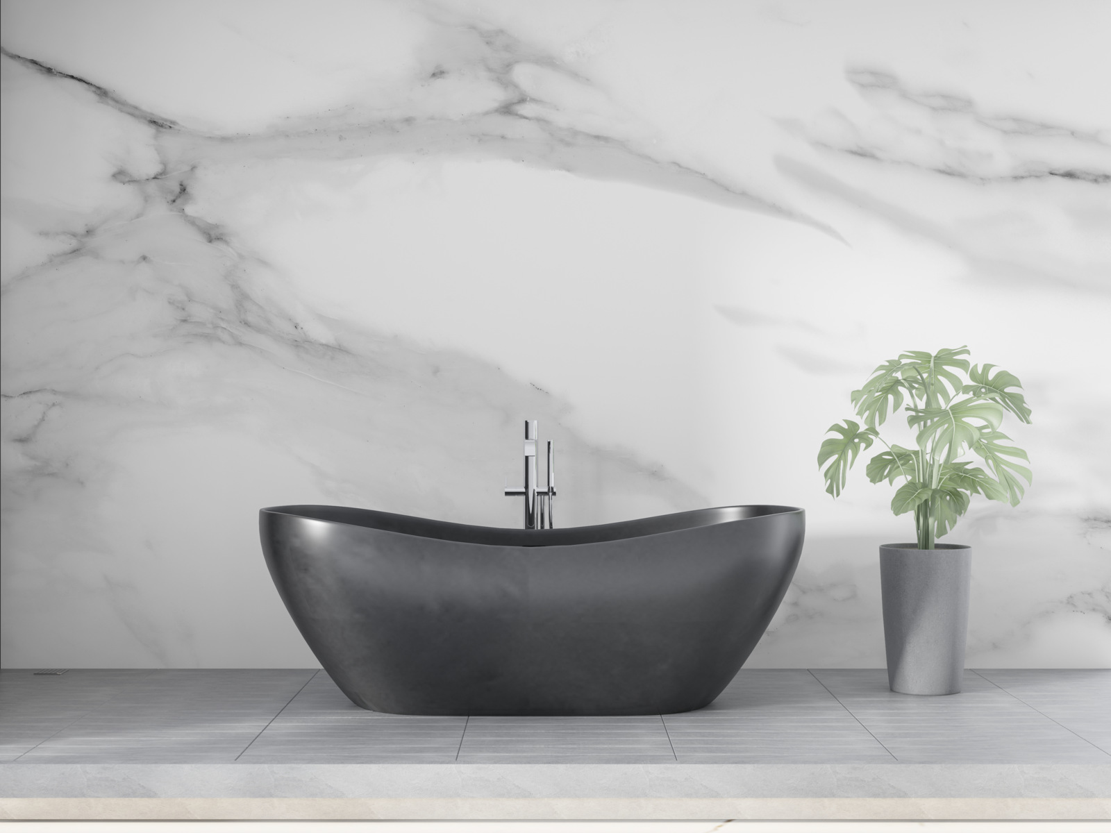 Fotobehang grijs-wit paar