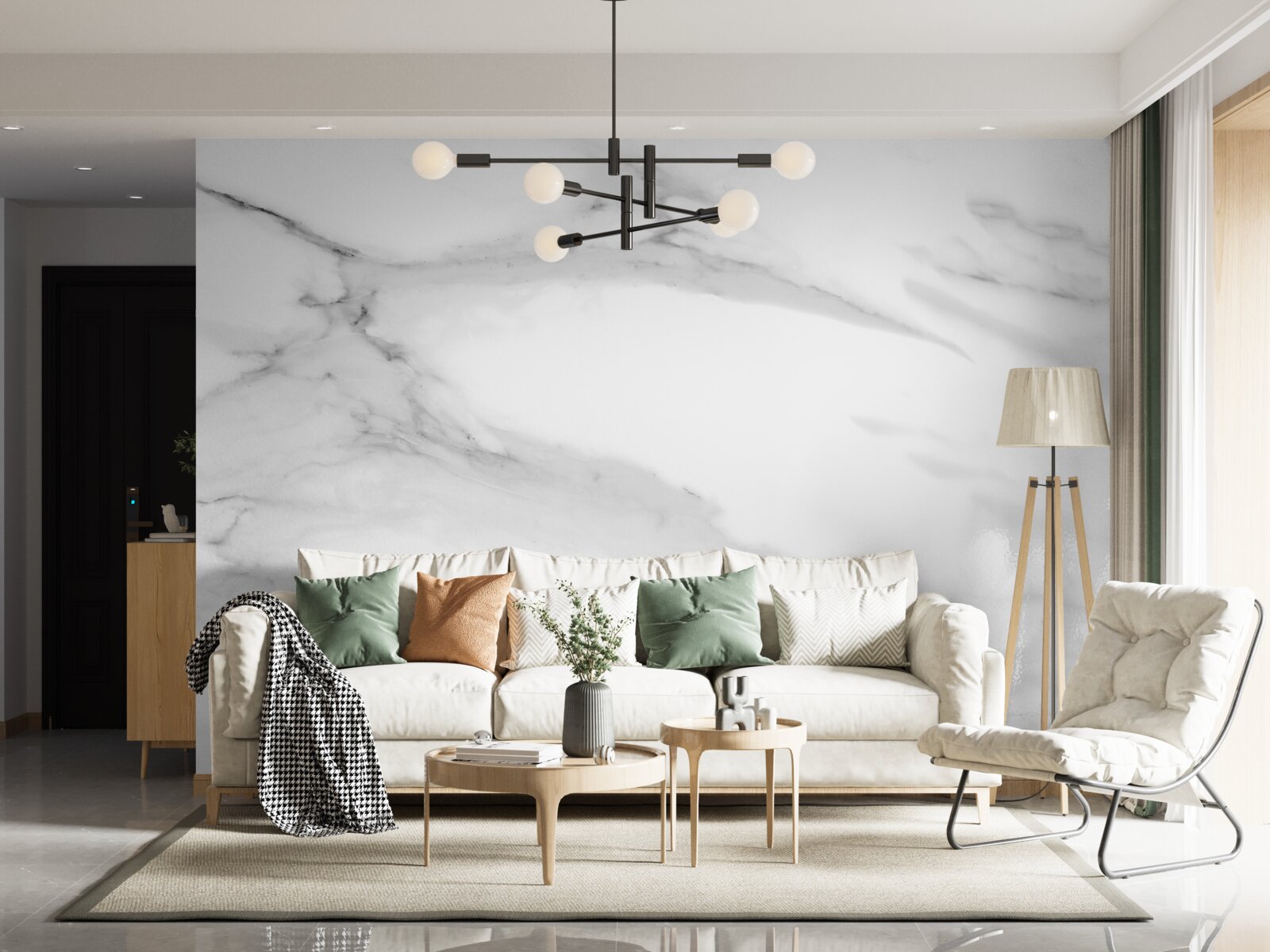 Fotobehang grijs-wit paar