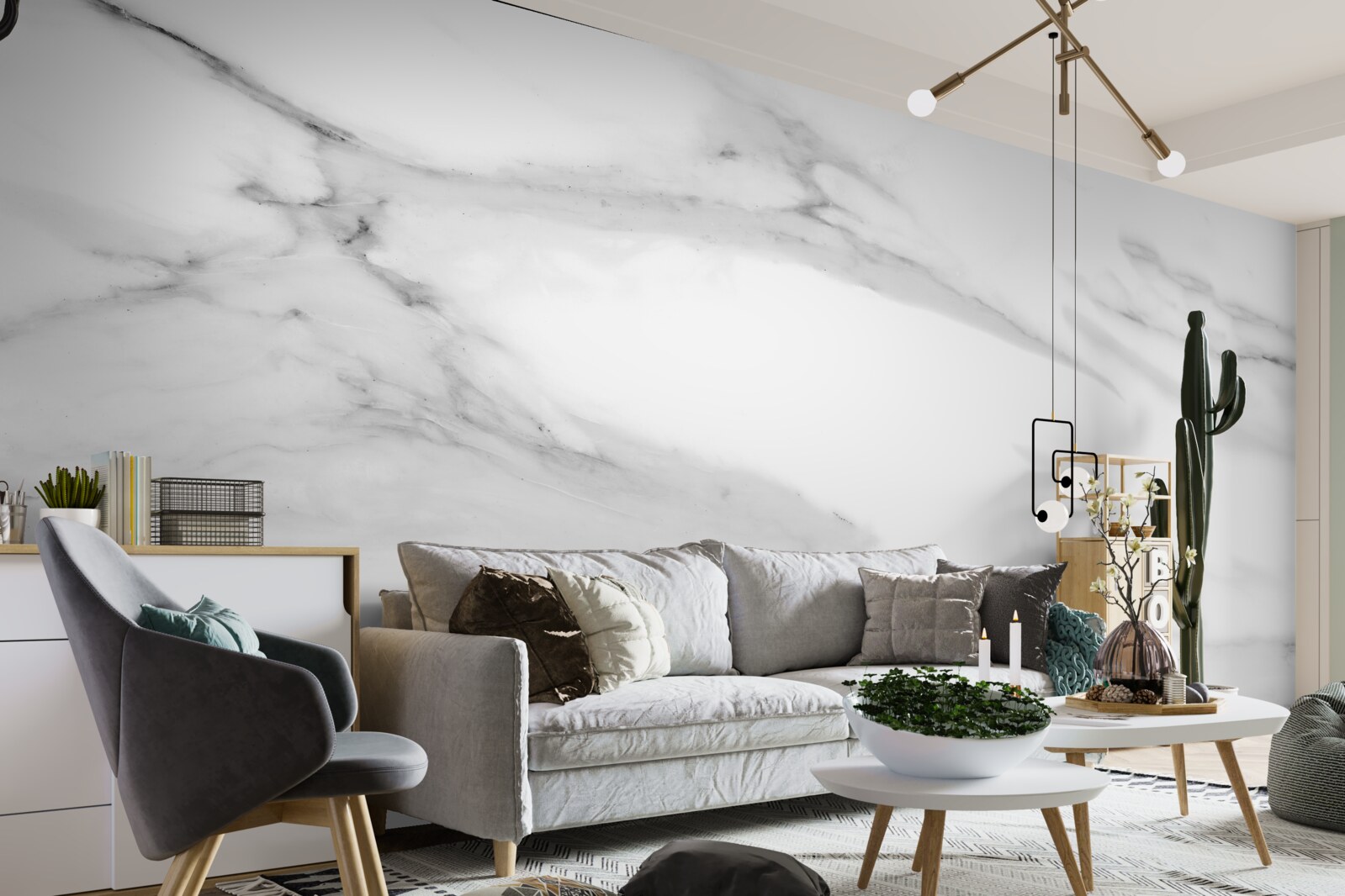 Fotobehang grijs-wit paar