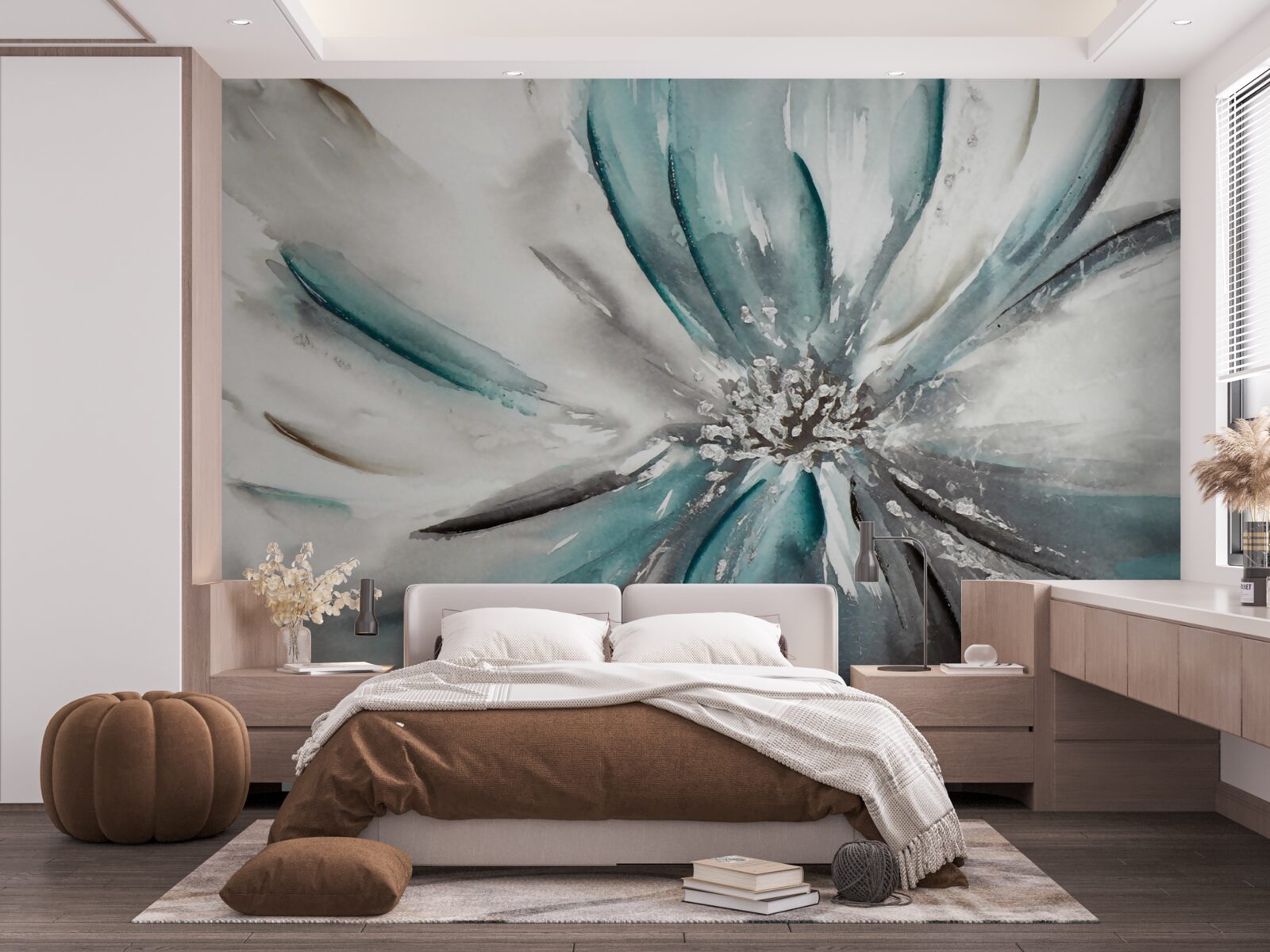 Fotobehang delicate bloemblaadjes van open knop