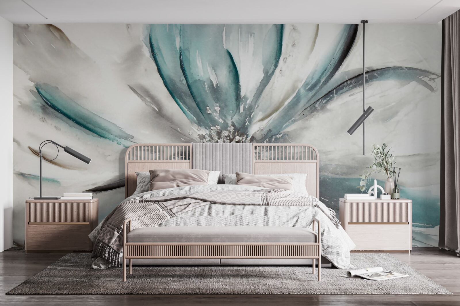 Fotobehang delicate bloemblaadjes van open knop