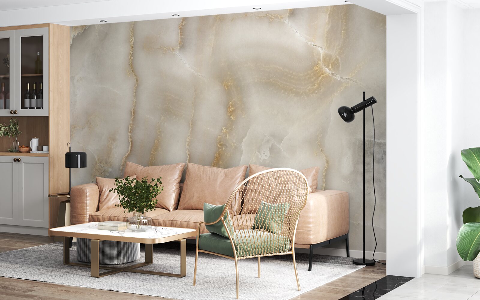 Fotobehang lichtbruin kwarts