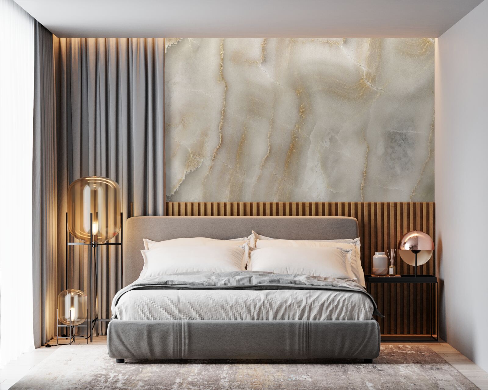 Fotobehang lichtbruin kwarts