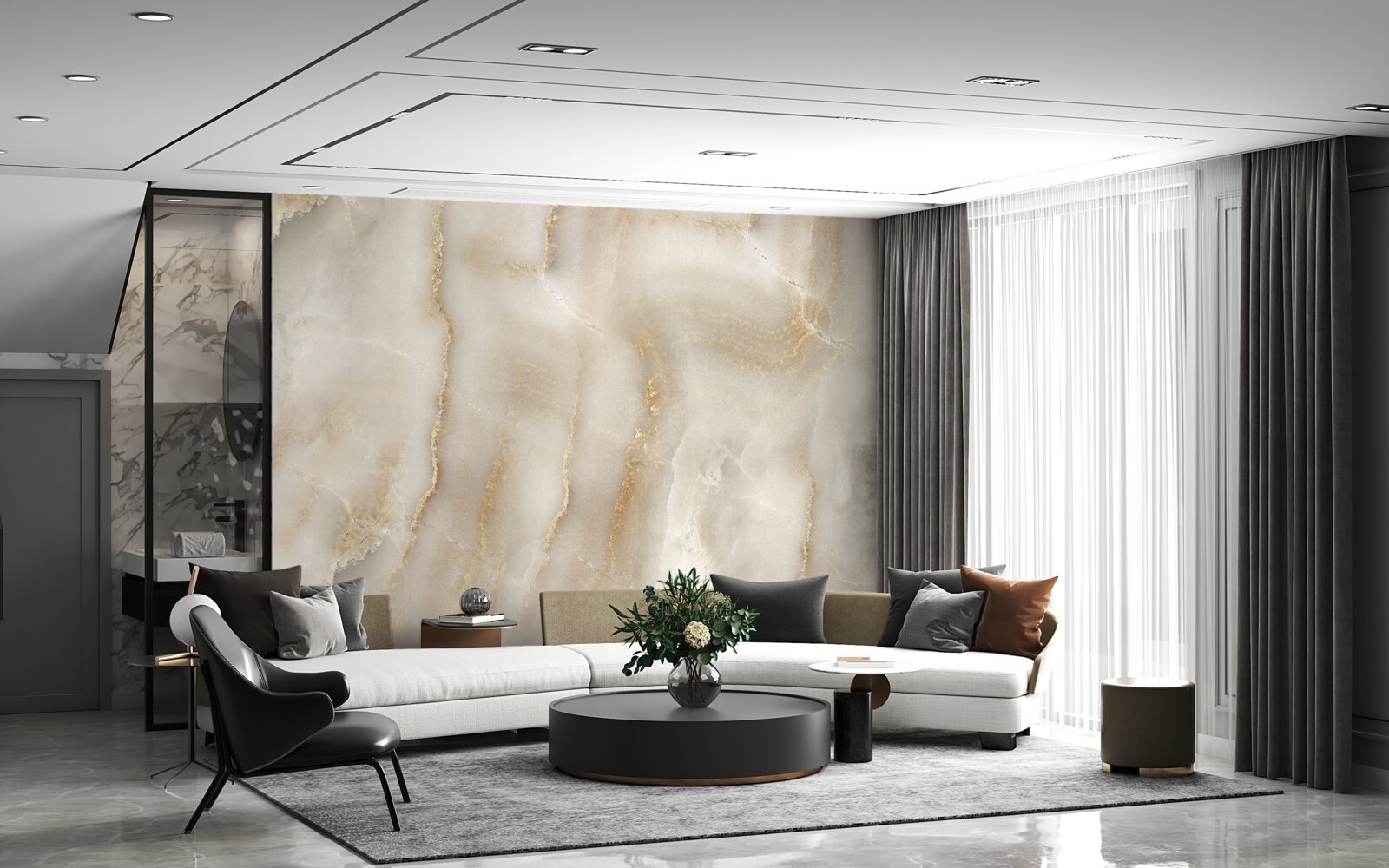 Fotobehang lichtbruin kwarts