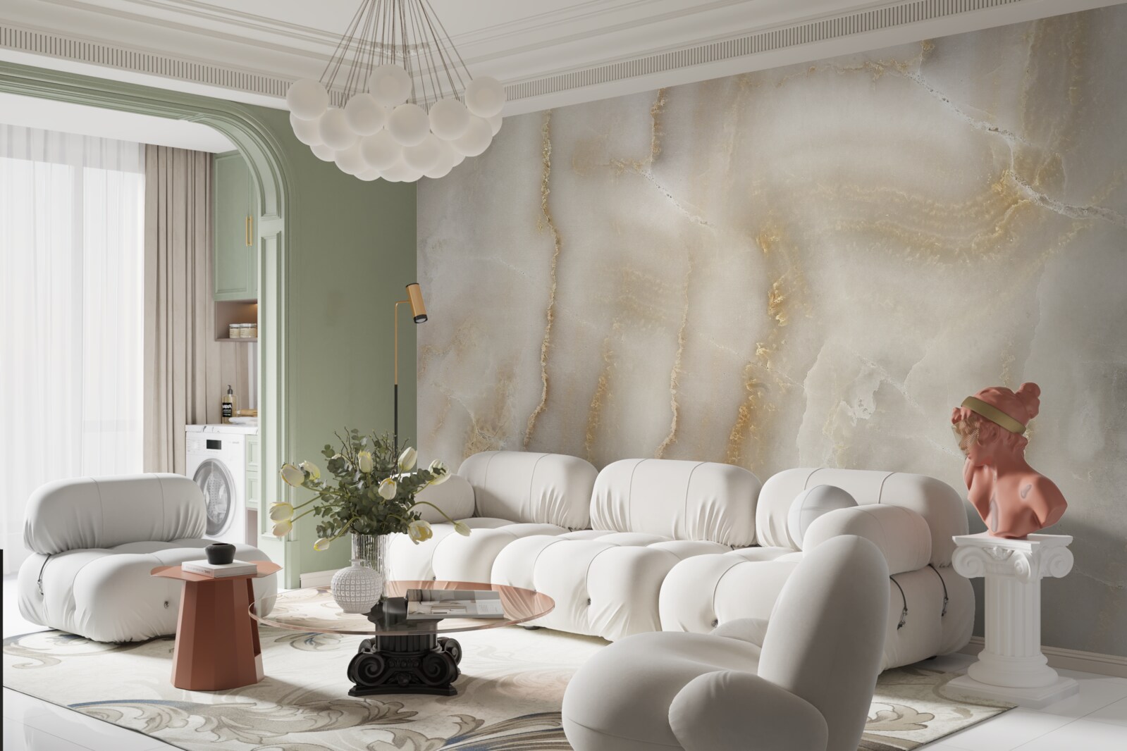 Fotobehang lichtbruin kwarts