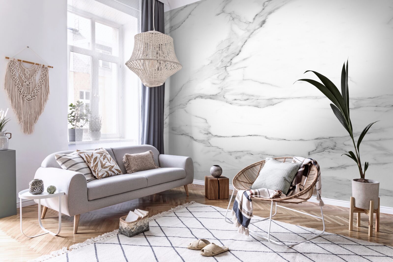 Fotobehang weergave van wolken op het wateroppervlak