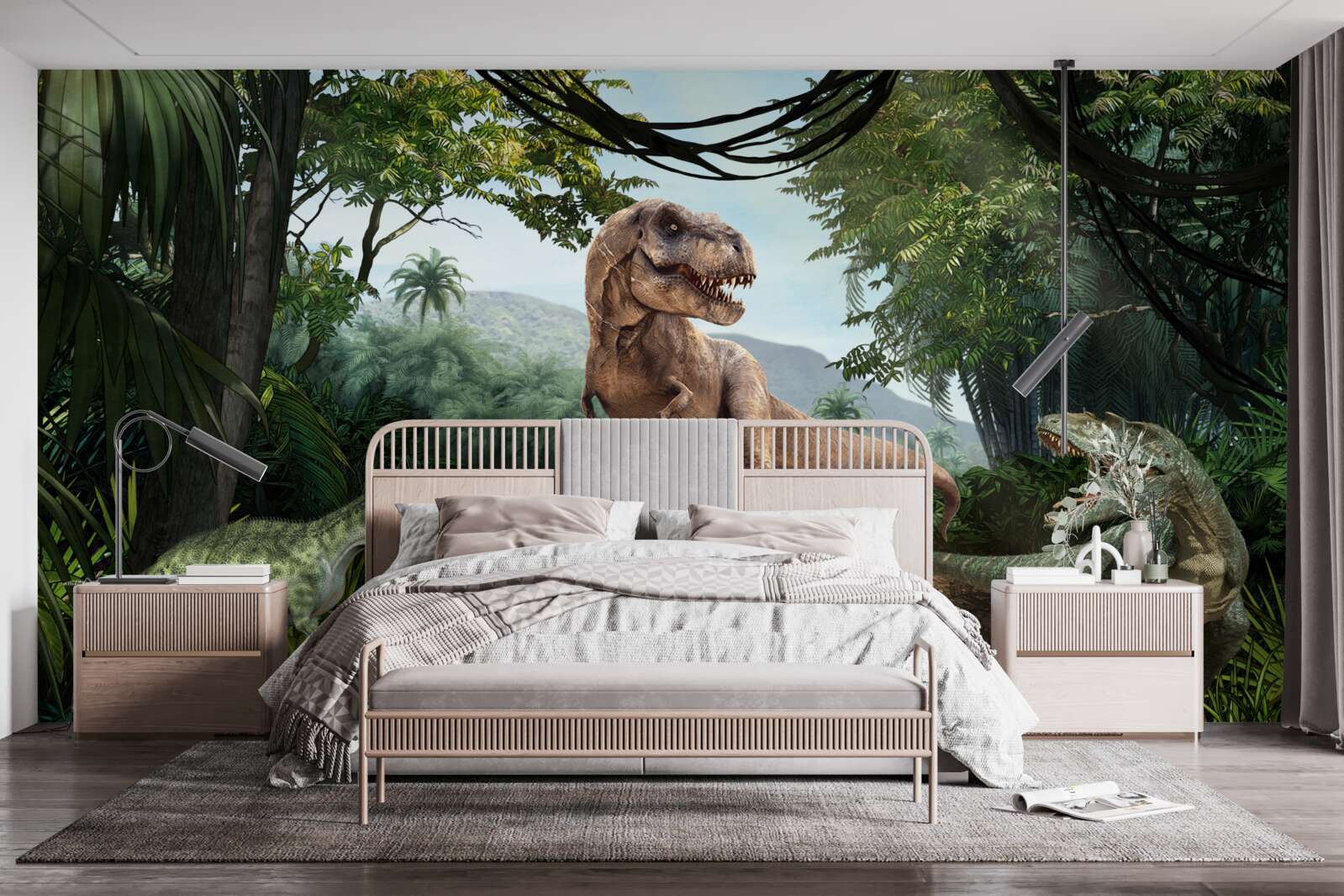 Fotobehang de periode van de dinosauriërs in de tropen