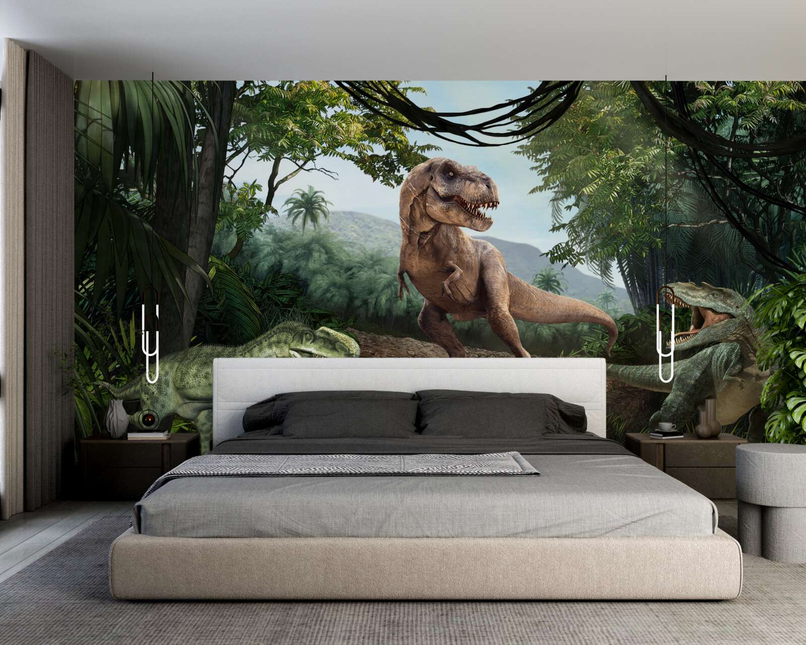 Fotobehang de periode van de dinosauriërs in de tropen