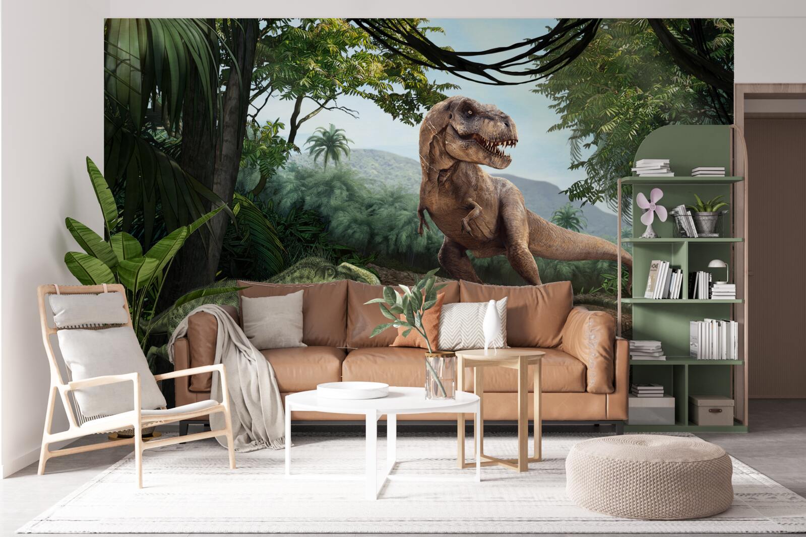 Fotobehang de periode van de dinosauriërs in de tropen