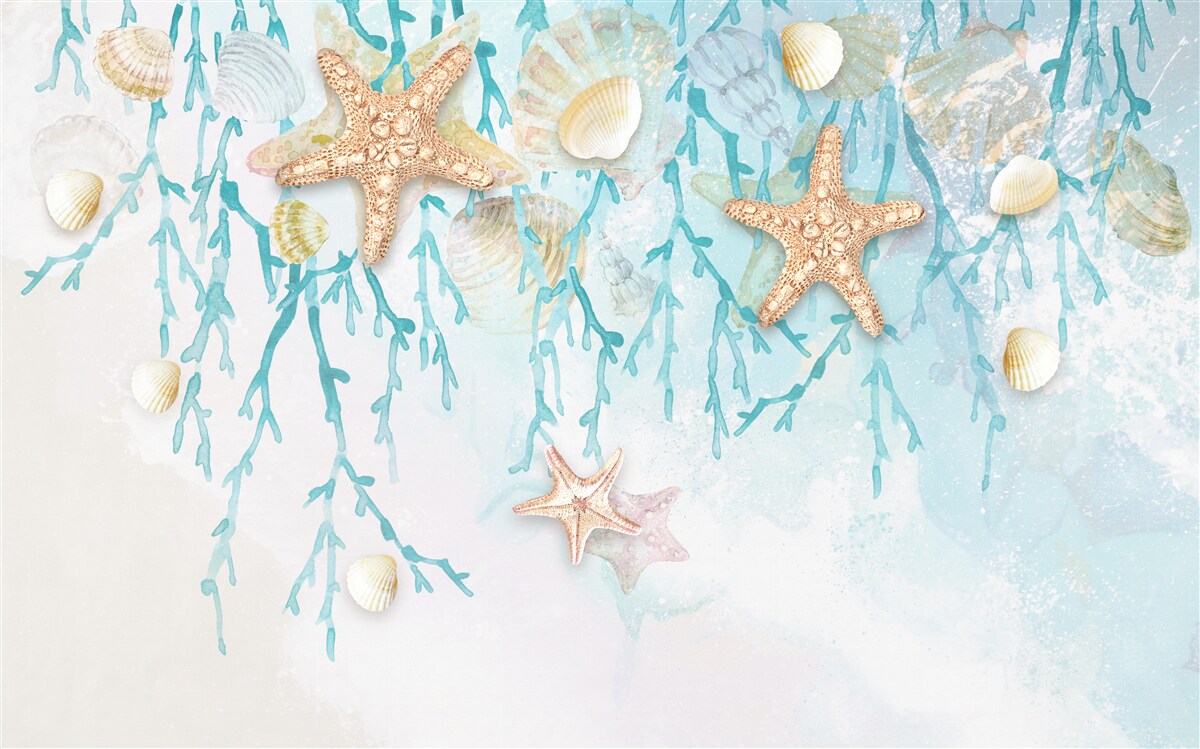 Fotobehang sterrenhemel en zeekust