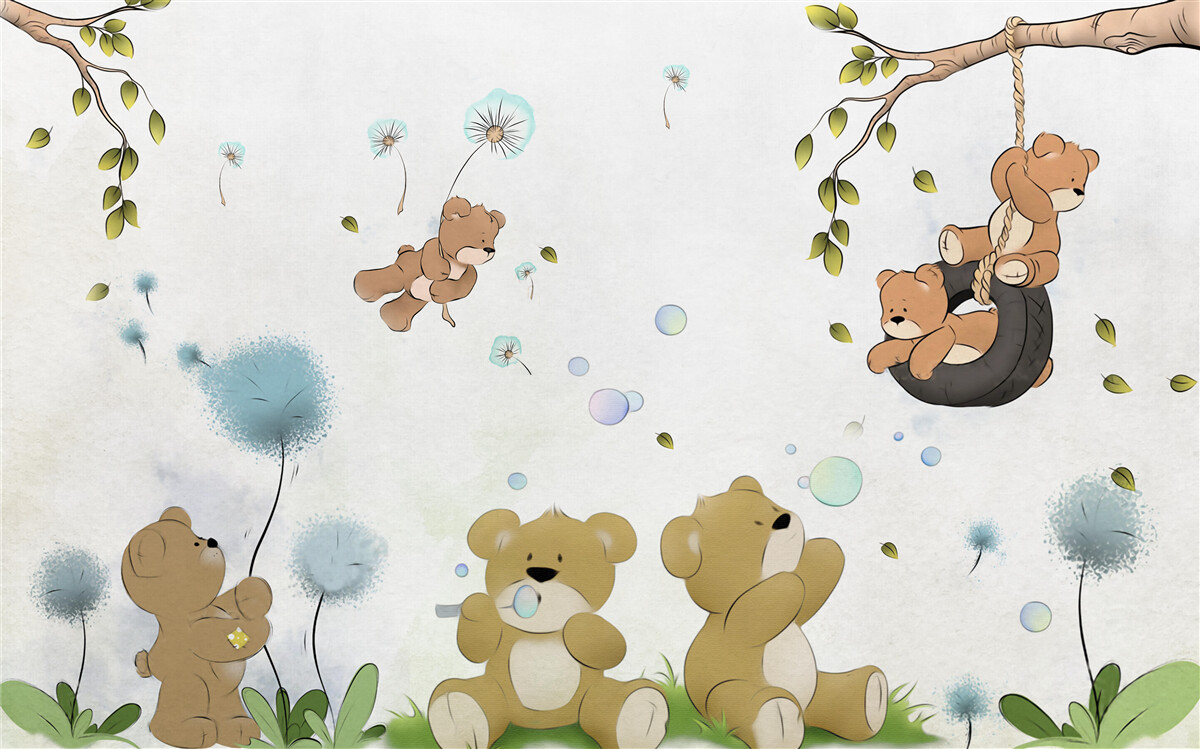 Fotobehang peuters spelen