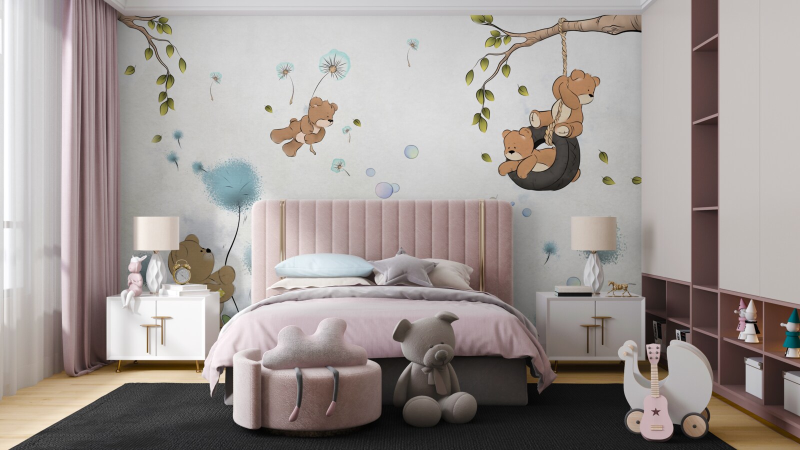 Fotobehang peuters spelen