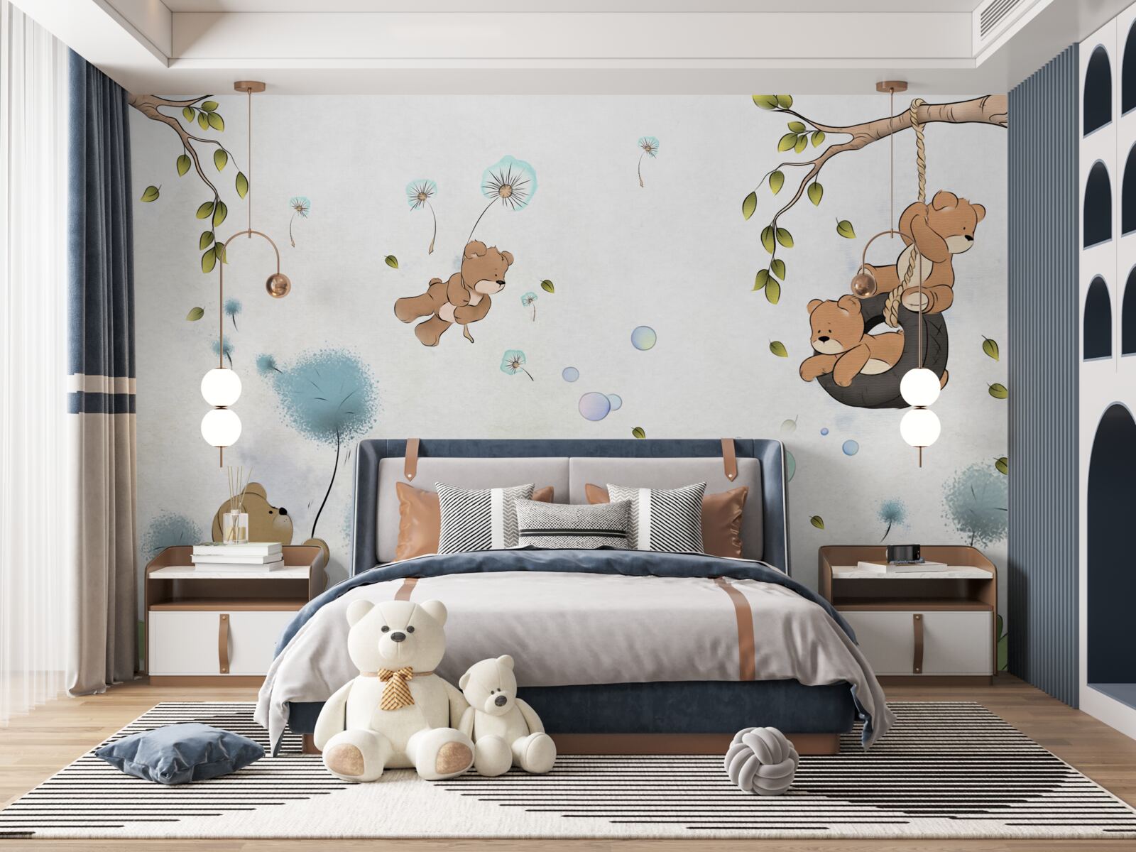 Fotobehang peuters spelen