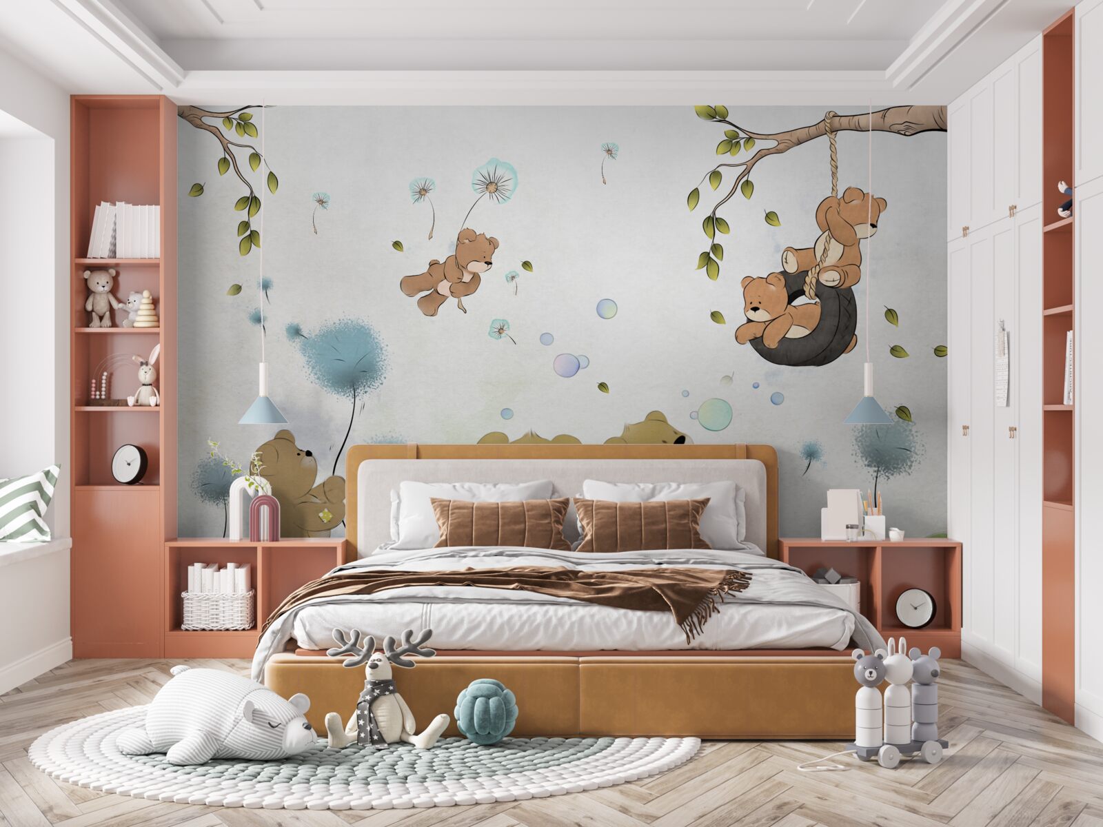 Fotobehang peuters spelen