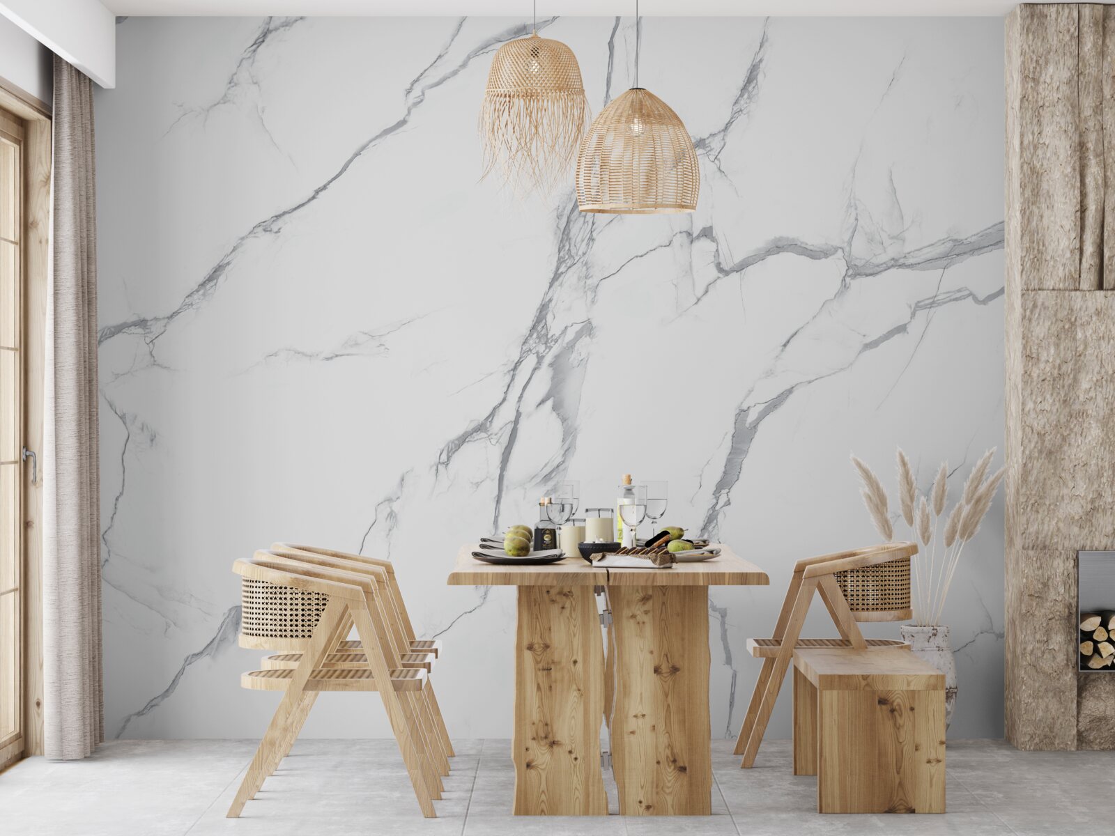 Fotobehang krachtige storm op lichte wolken