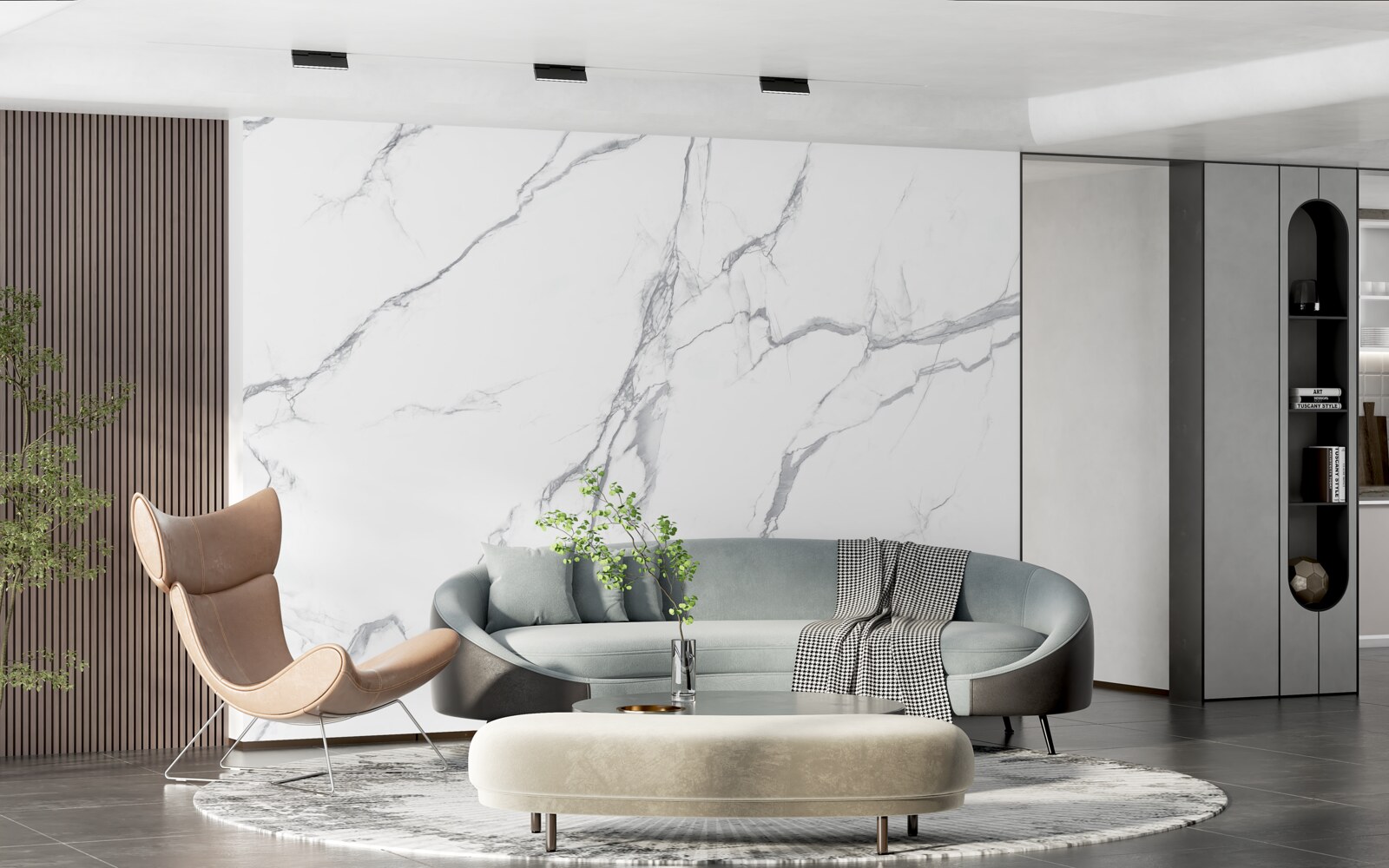 Fotobehang krachtige storm op lichte wolken