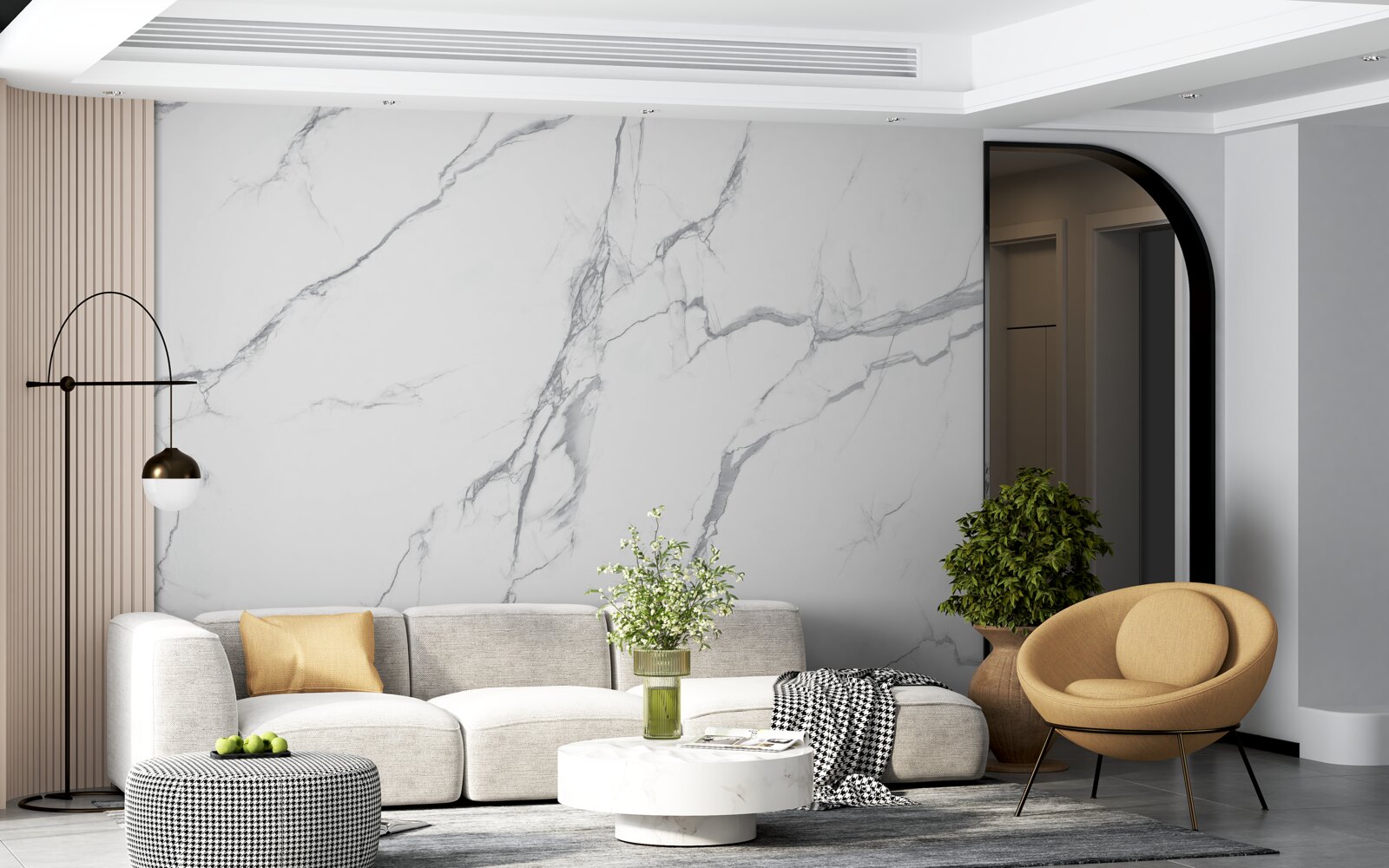 Fotobehang krachtige storm op lichte wolken