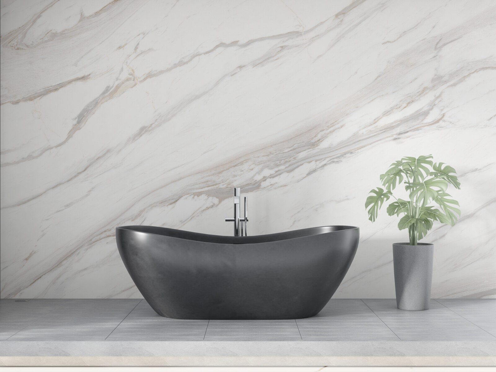 Fotobehang marmer met een delicate lichtgouden tint