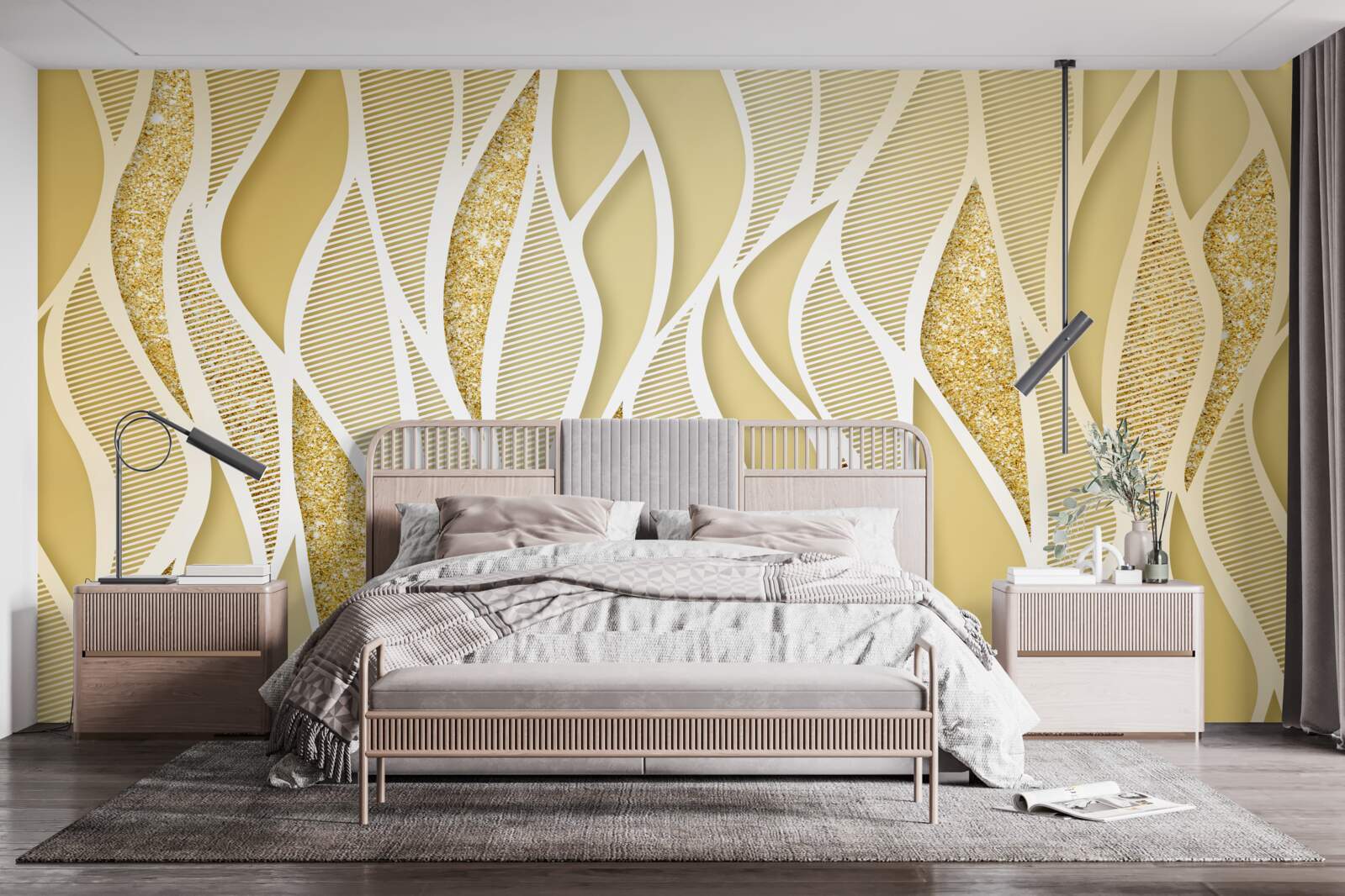 Fotobehang samenvatting herfstbladeren